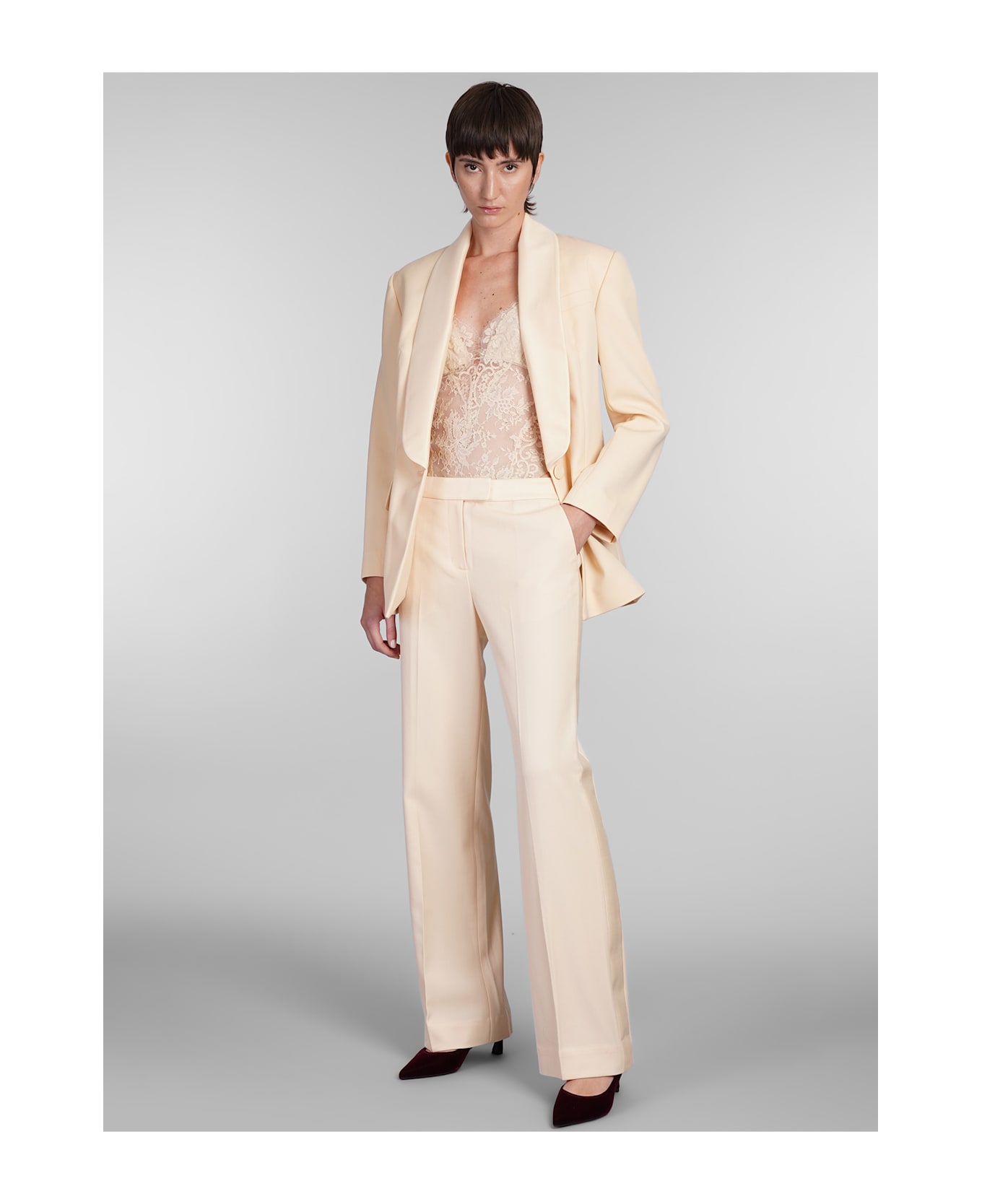 Zimmermann Pants In Beige Wool - beige