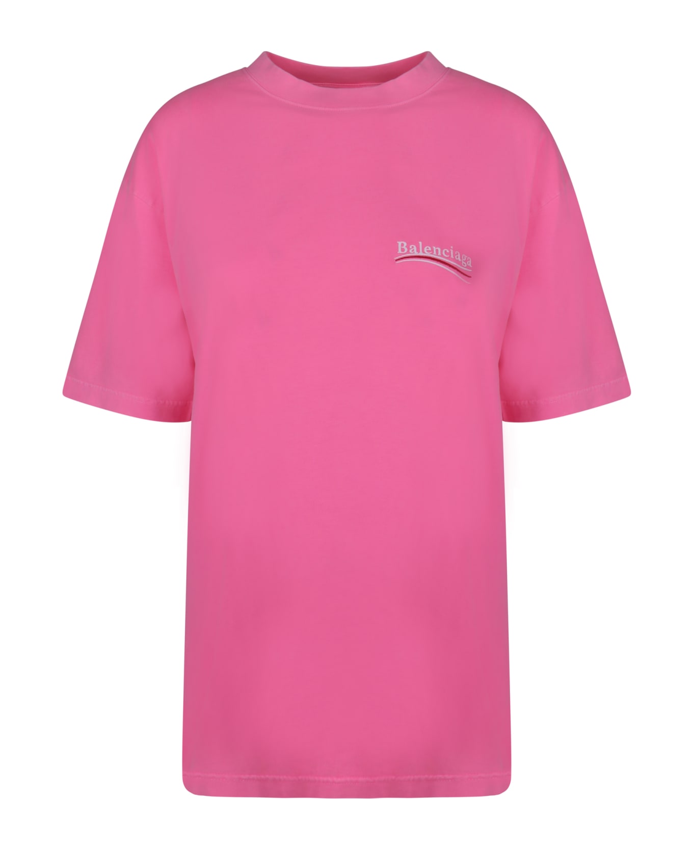 Balenciaga Political Campaign T-shirt - Fluo Pink/white