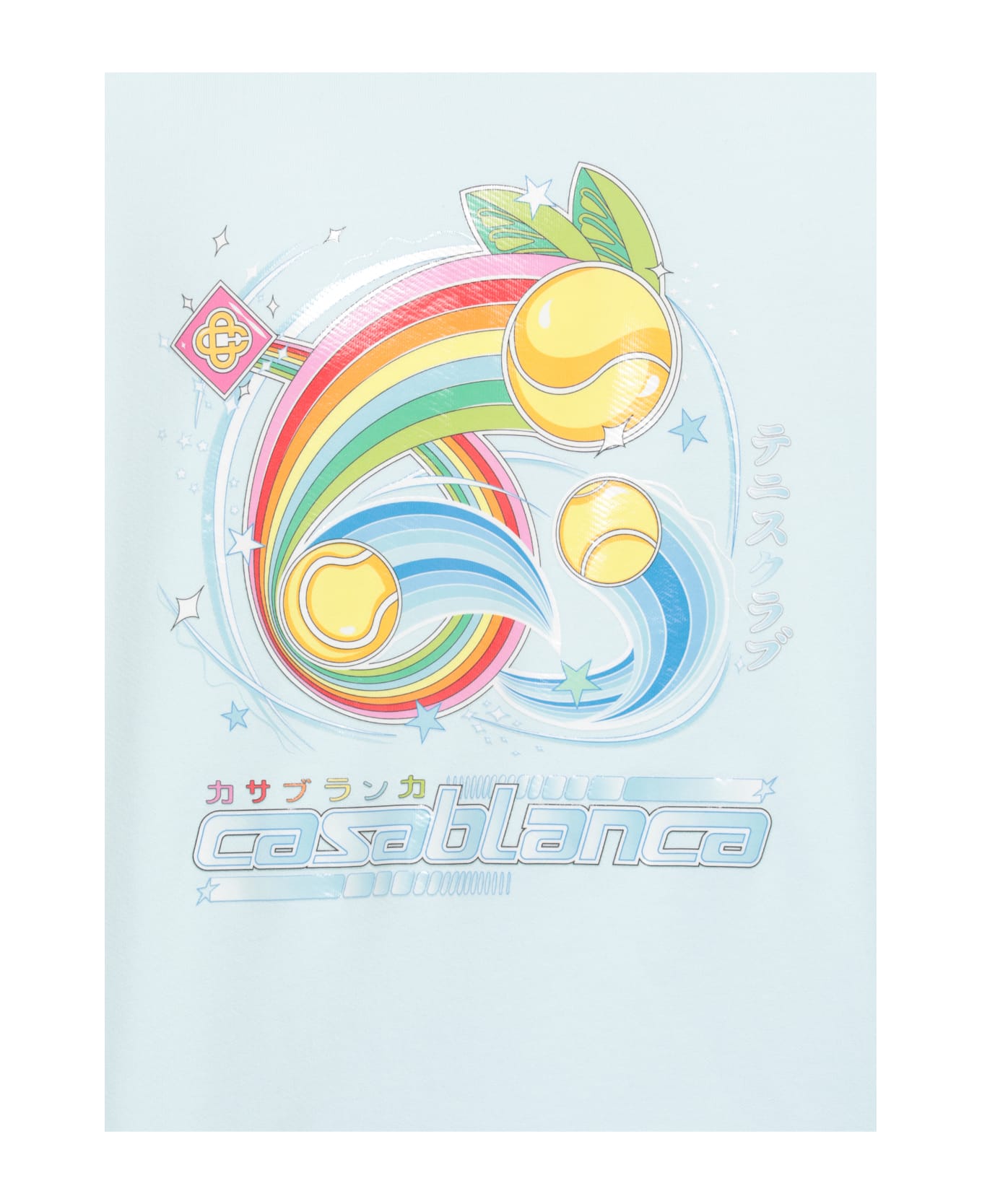 Casablanca Manga Tennis Ball Sweatshirt - Light Blue