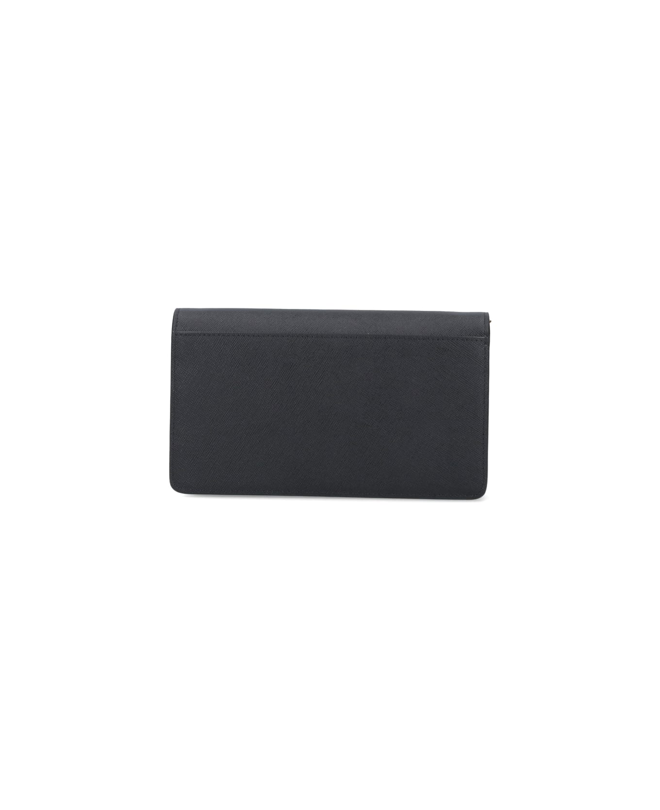 Marni Logo Shoulder Strap Wallet - Black  