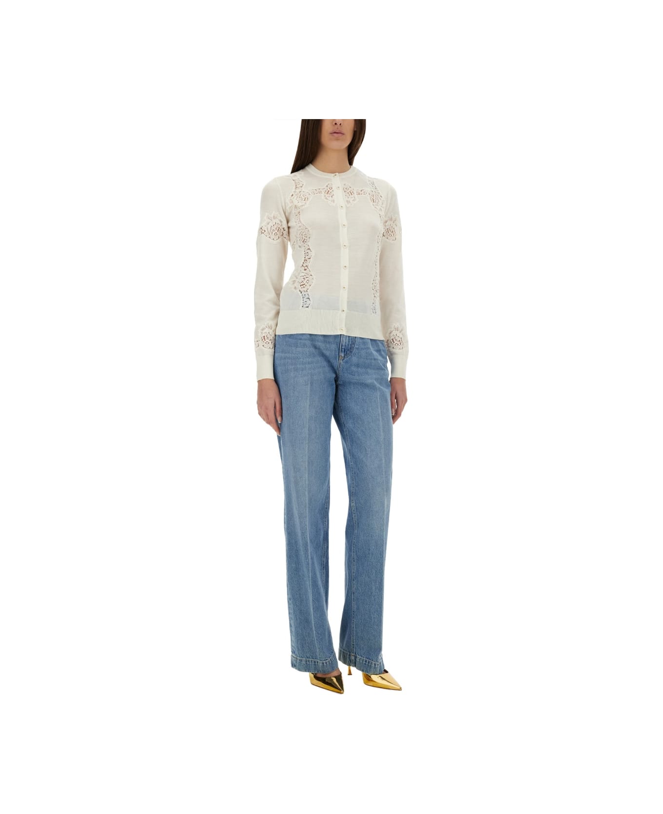 Dolce 
Gabbana Cashmere And Silk Cardigan - IVORY