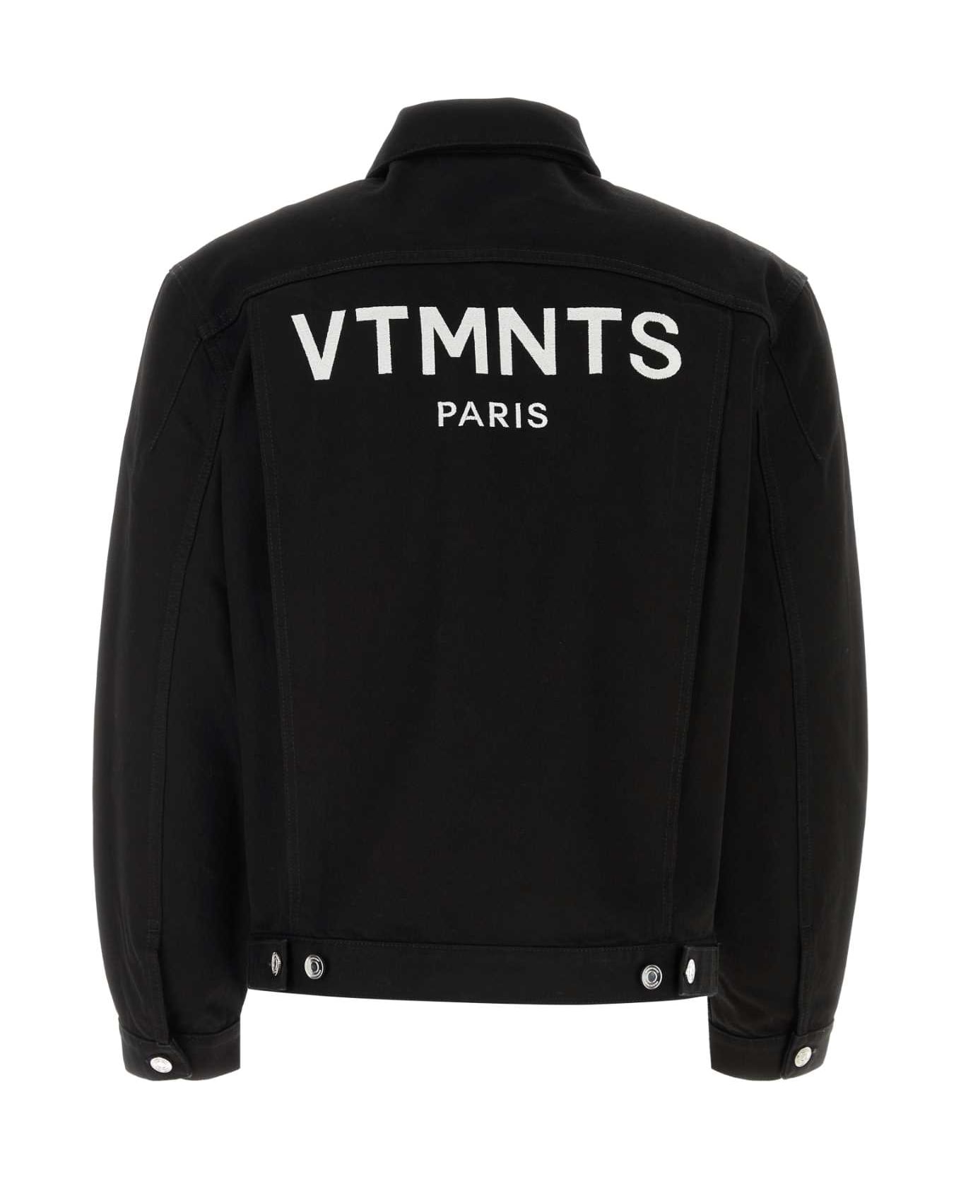 VTMNTS Black Denim Paris Jacket - Black ジャケット