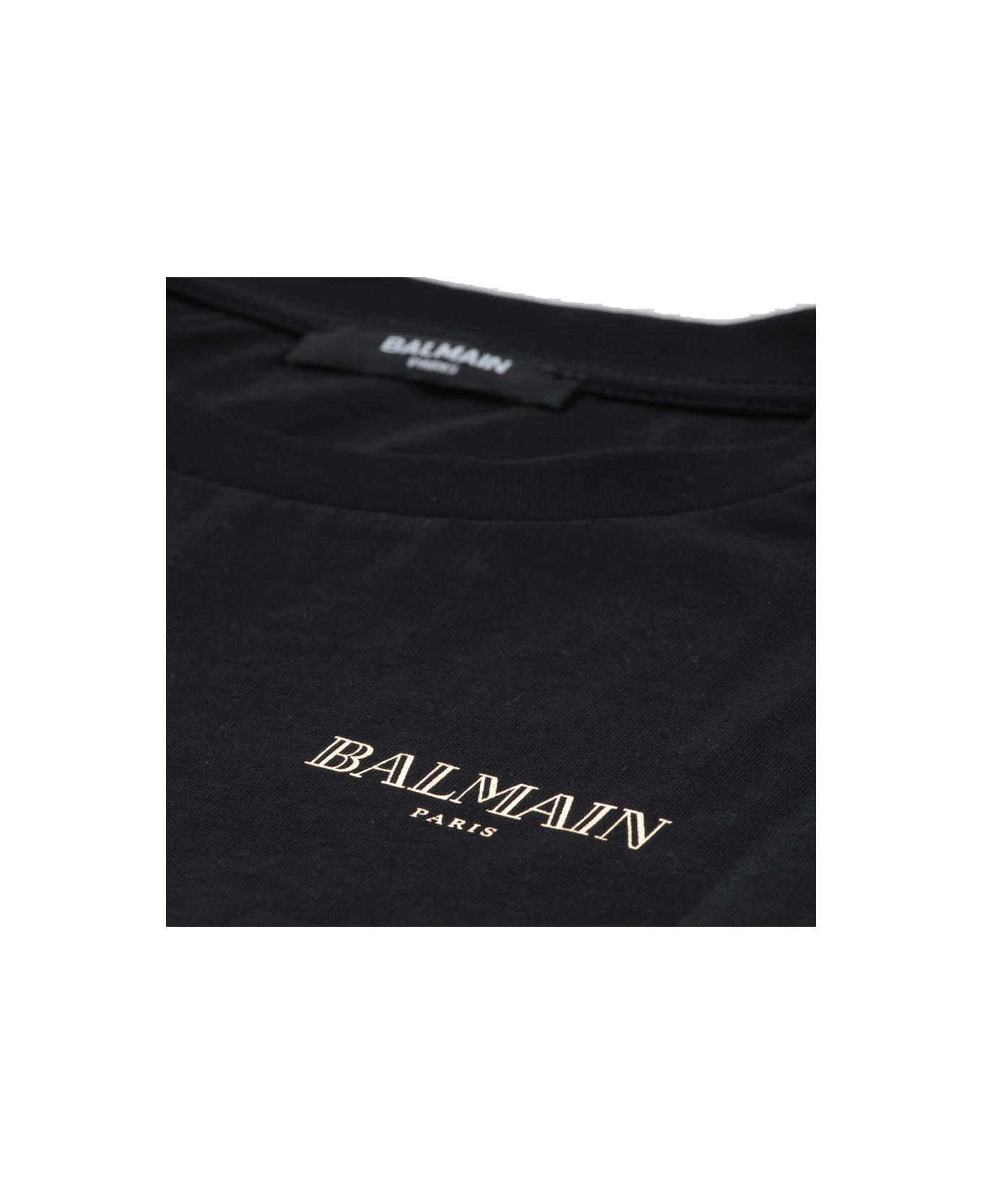 Balmain T-shirt With Logo - BLACK