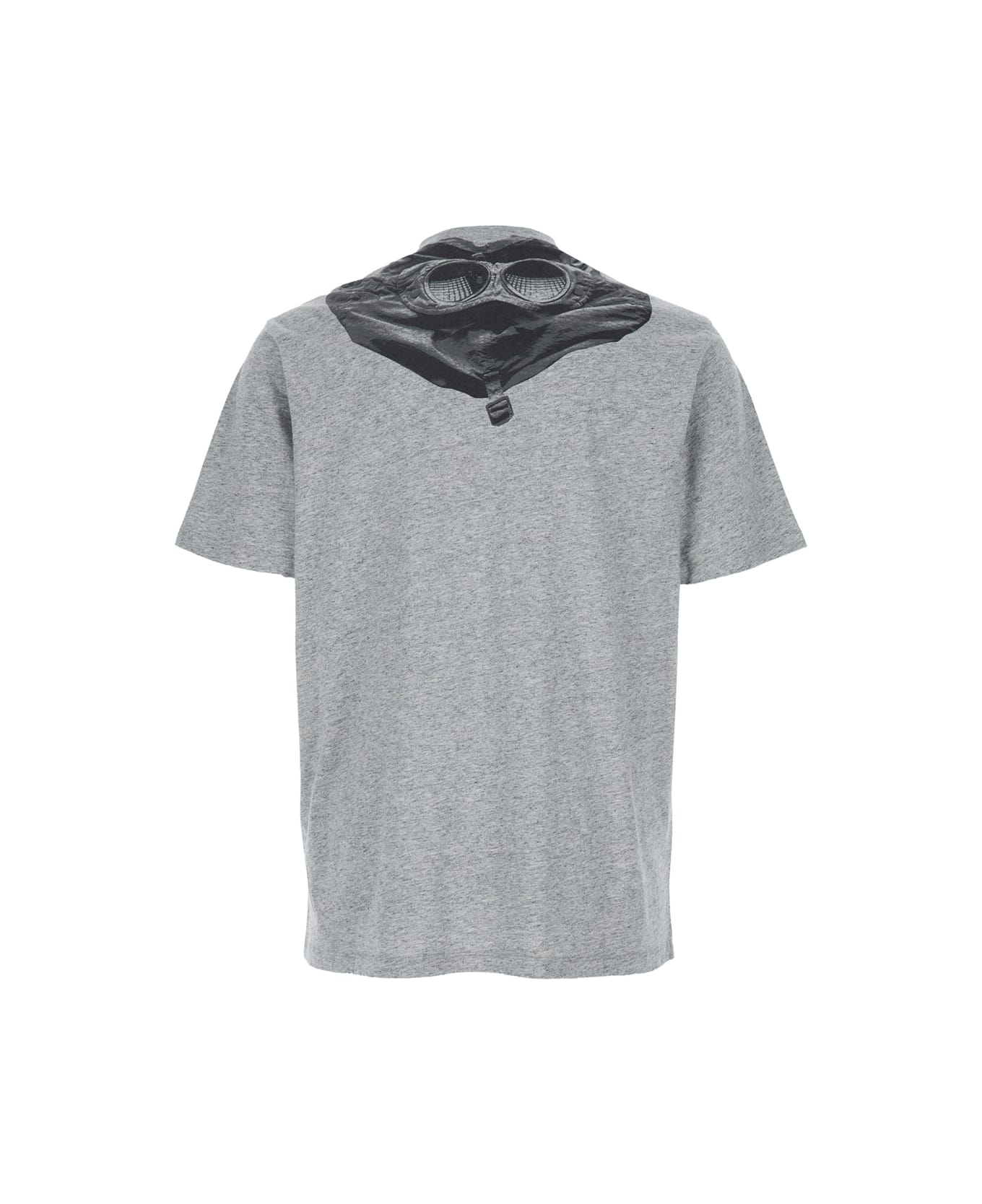 C.P. Company Grey T-shirt With Logo Printed On The Front In Cotton Man - Grey