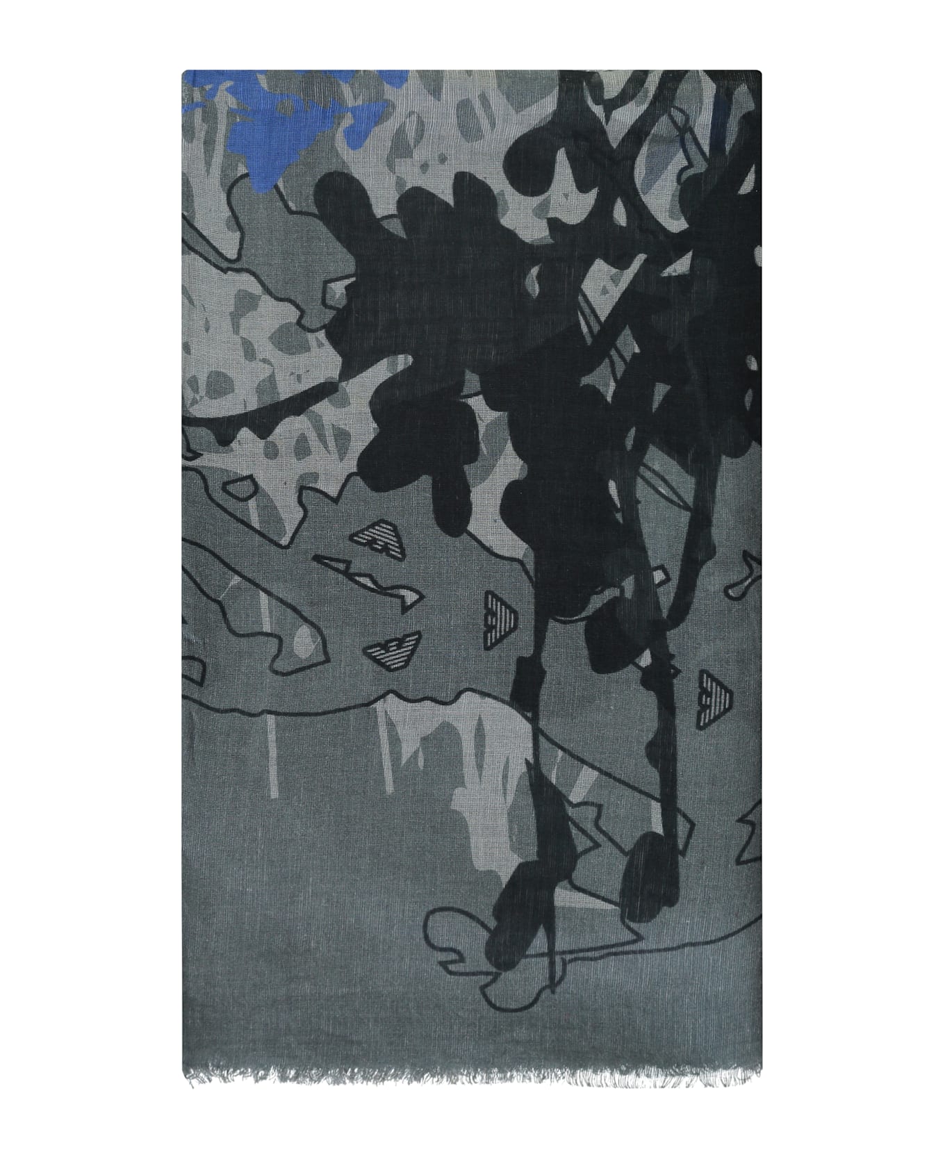 Emporio Armani Printed Scarf - grey