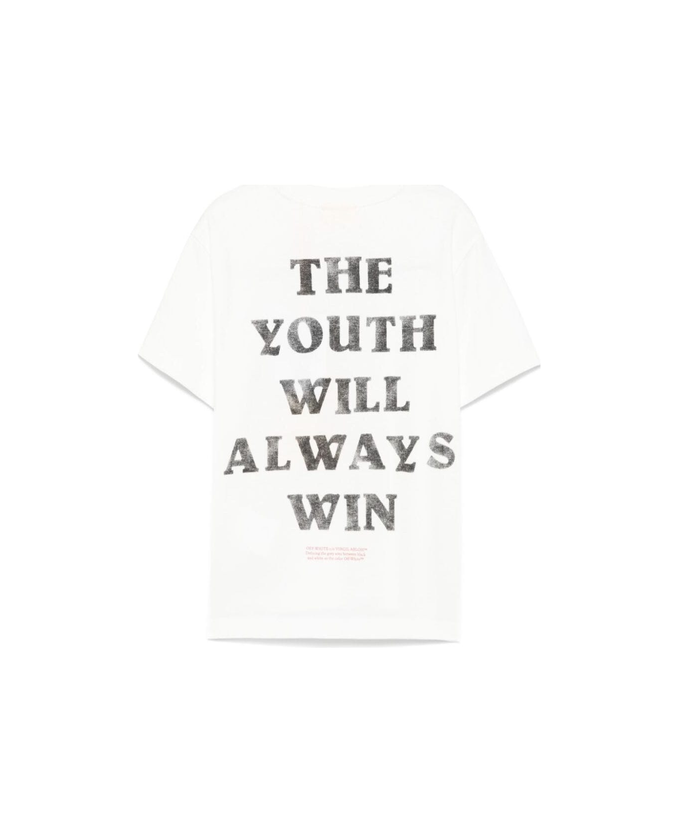 Off-White 
youth
 White T-shirt With Maxi Print On The Back In Cotton Boy - White