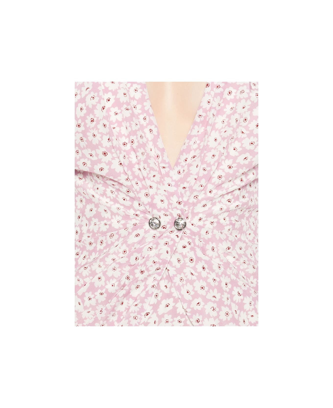 Alessandra Rich Dress - PINK/WHITE