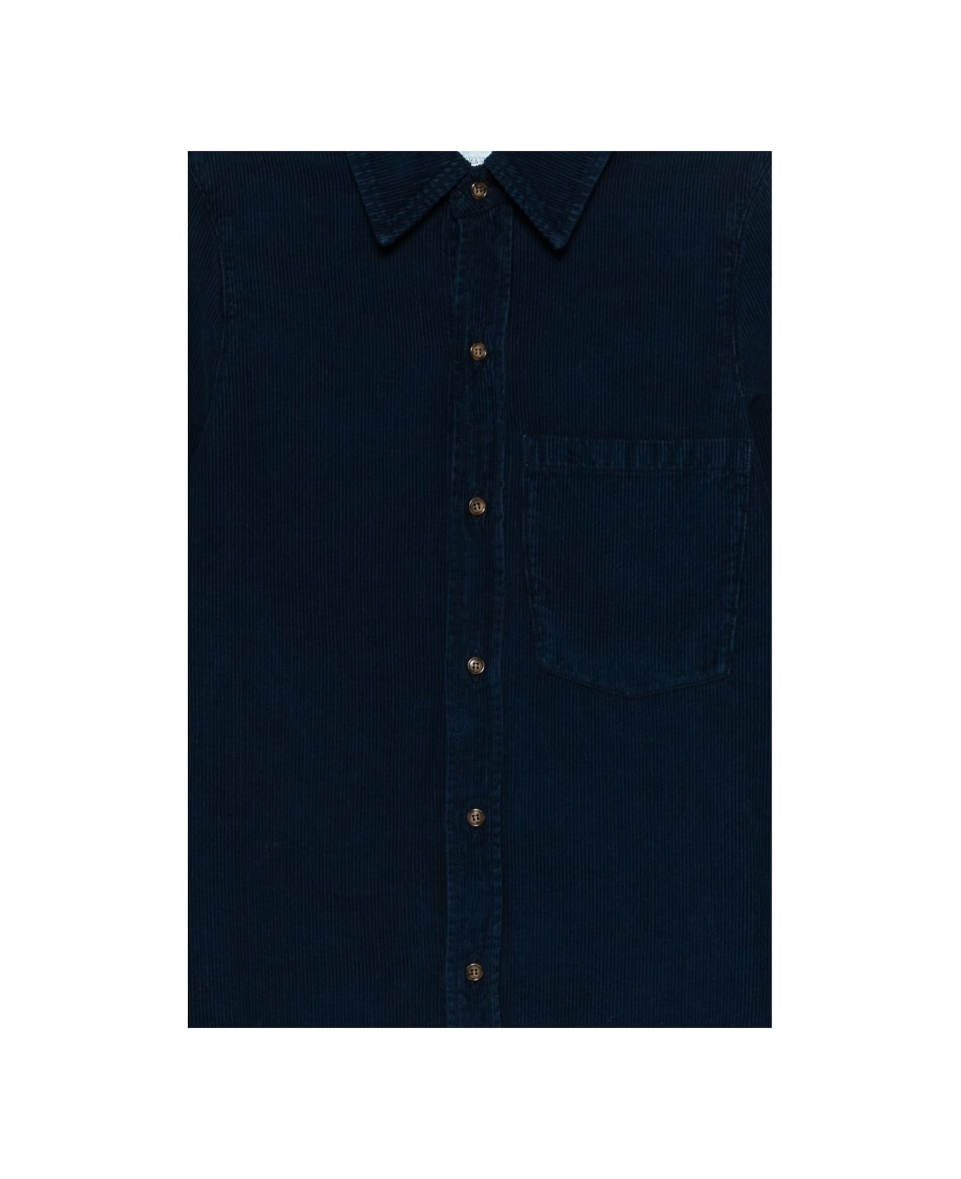 Victoria Beckham Cotton Corduroy Shirt - Blue