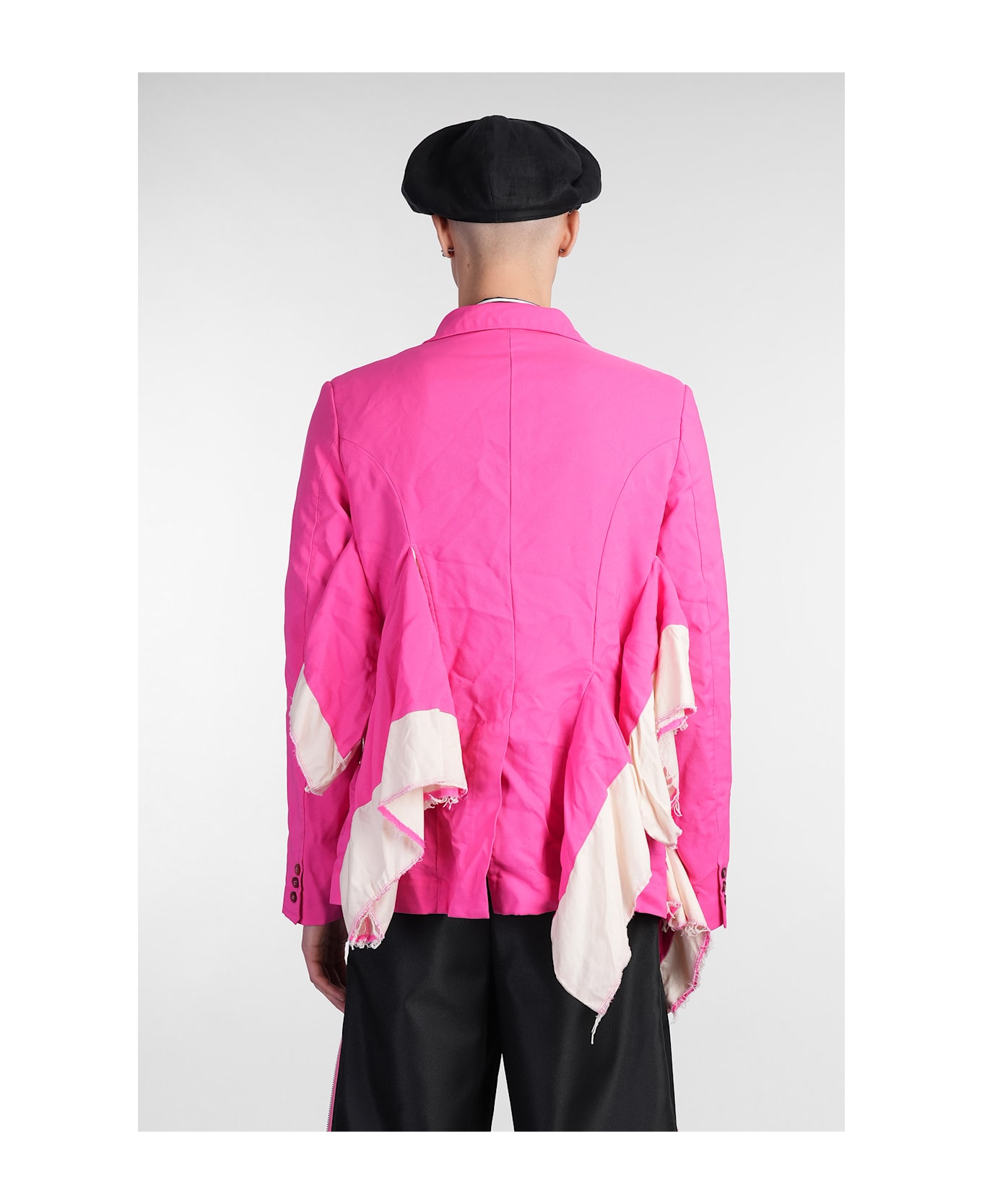 Comme Des Garçons Homme Plus Blazer In Rose-pink Polyester - rose-pink