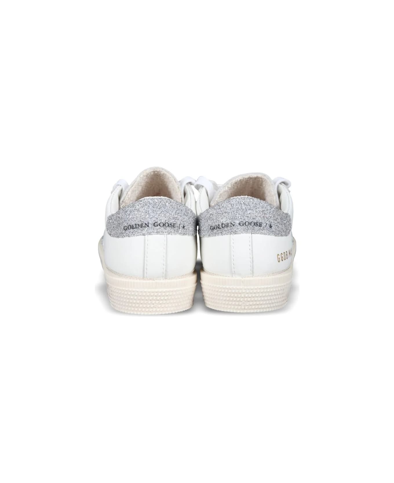 Golden Goose Sneakers May Con Glitter - White