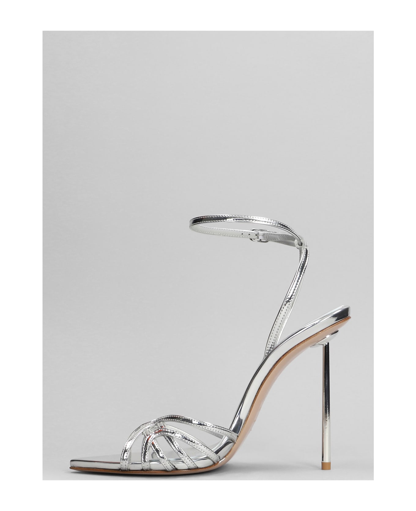 Le Silla Bella Sandals In Silver Leather - silver サンダル