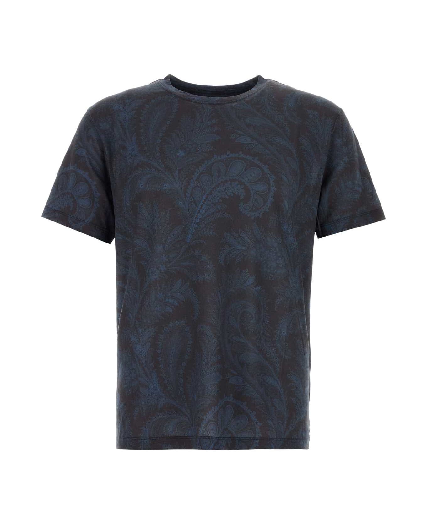 Etro Embroidered Lyocell T-shirt - X0883