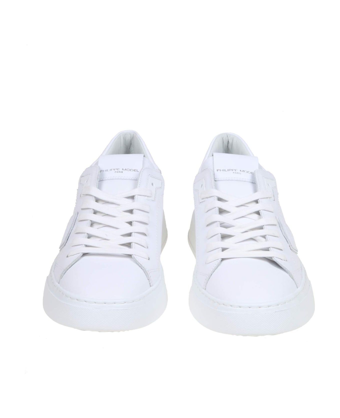 Philippe Model Temple Sneakers In White Leather - WHITE スニーカー