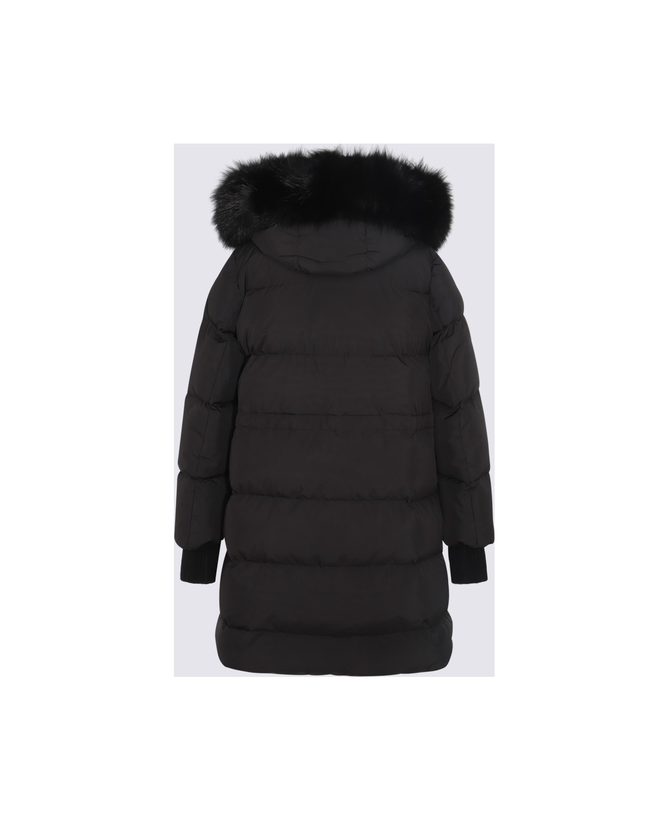 Moorer Black Wool Down Jacket - Black