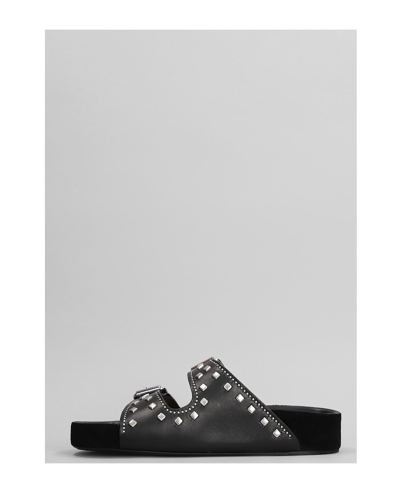 Isabel Marant Lennyo Flats In Black Leather - black