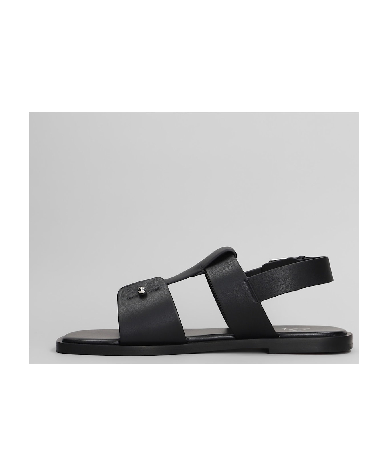 Christian Louboutin Chambeliss Sandal Flats In Black Leather - black