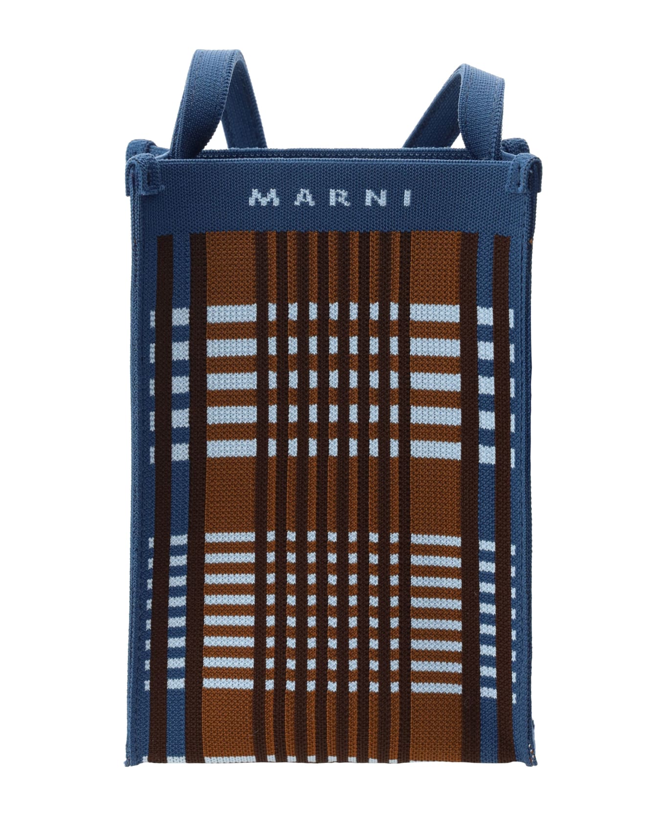 Marni Shoulder Bag - Light Blue/rust