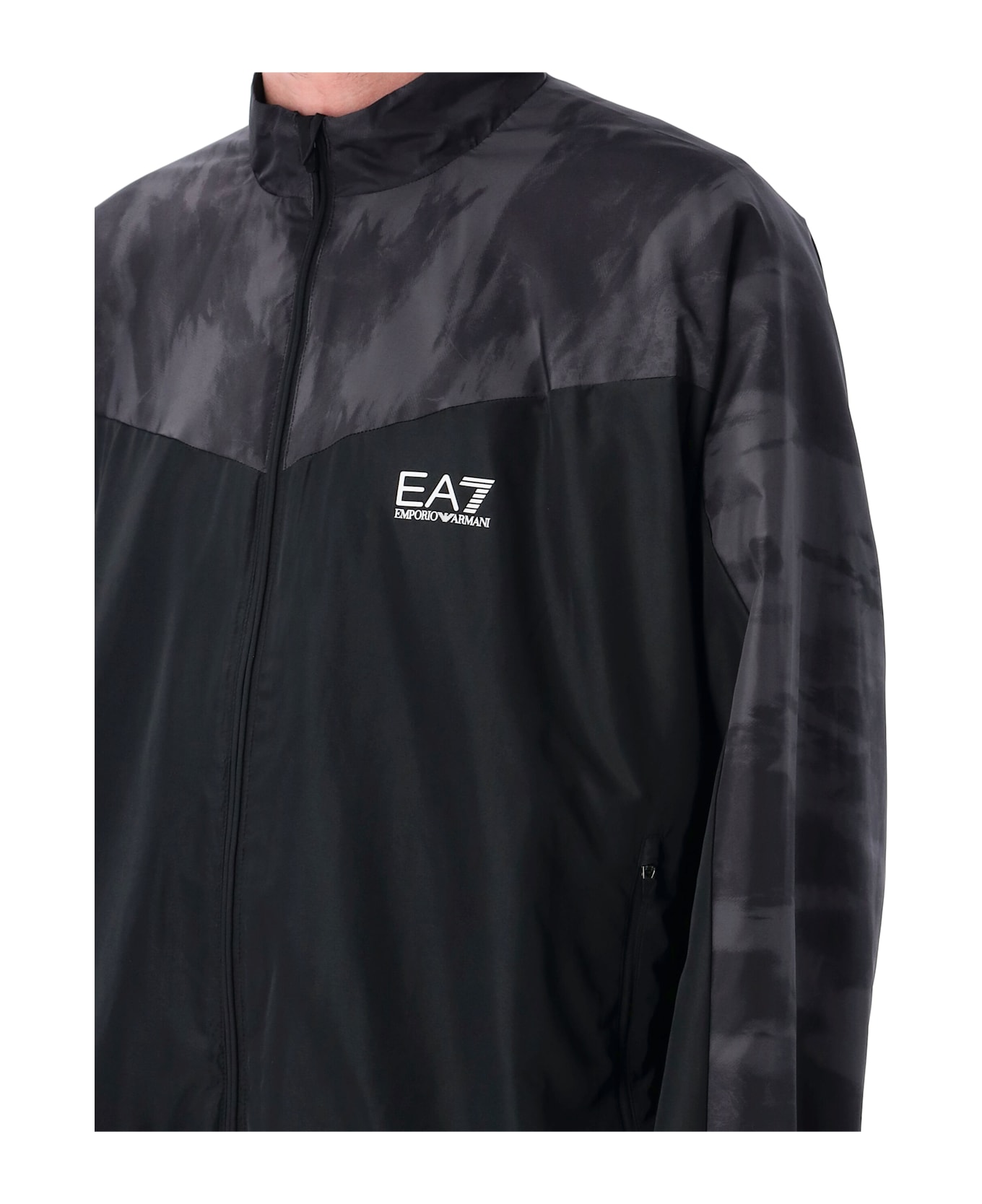 EA7 Dynamic Athlete Printed Tracksuit - BLACK