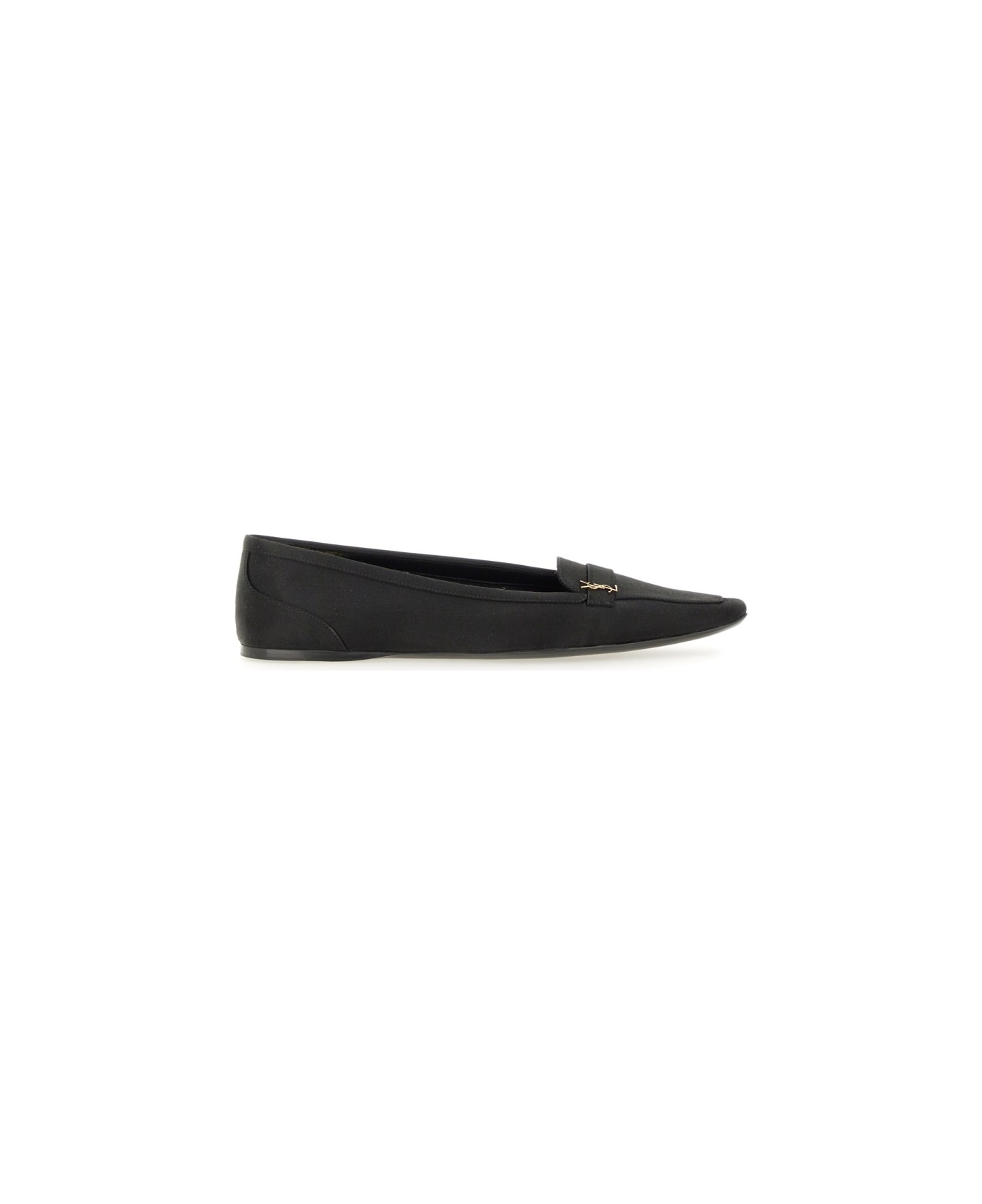 Saint Laurent Crepe Satin 
poppy
 Ballerina - BLACK