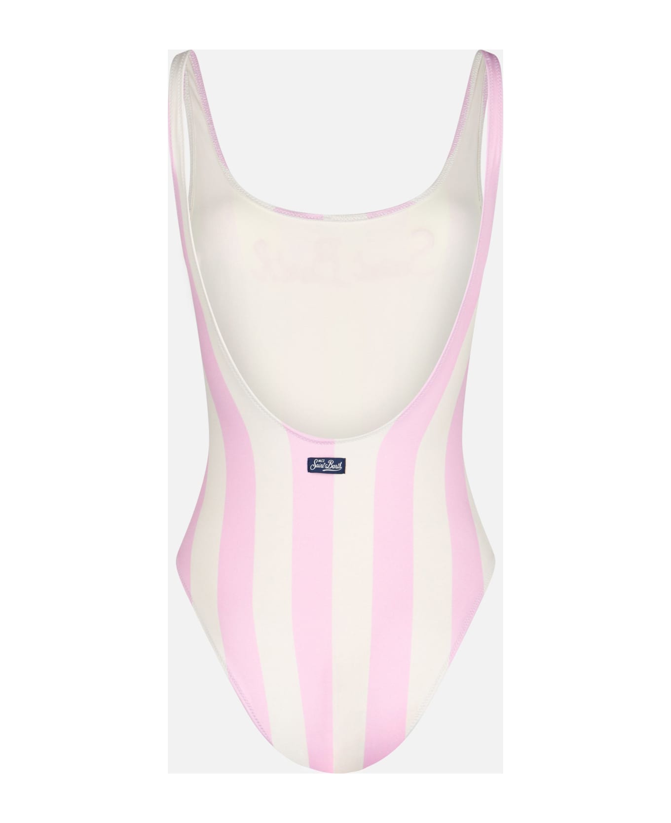 MC2 Saint Barth Woman Striped Scooped Back One Piece Swimsuit Lora - PINK