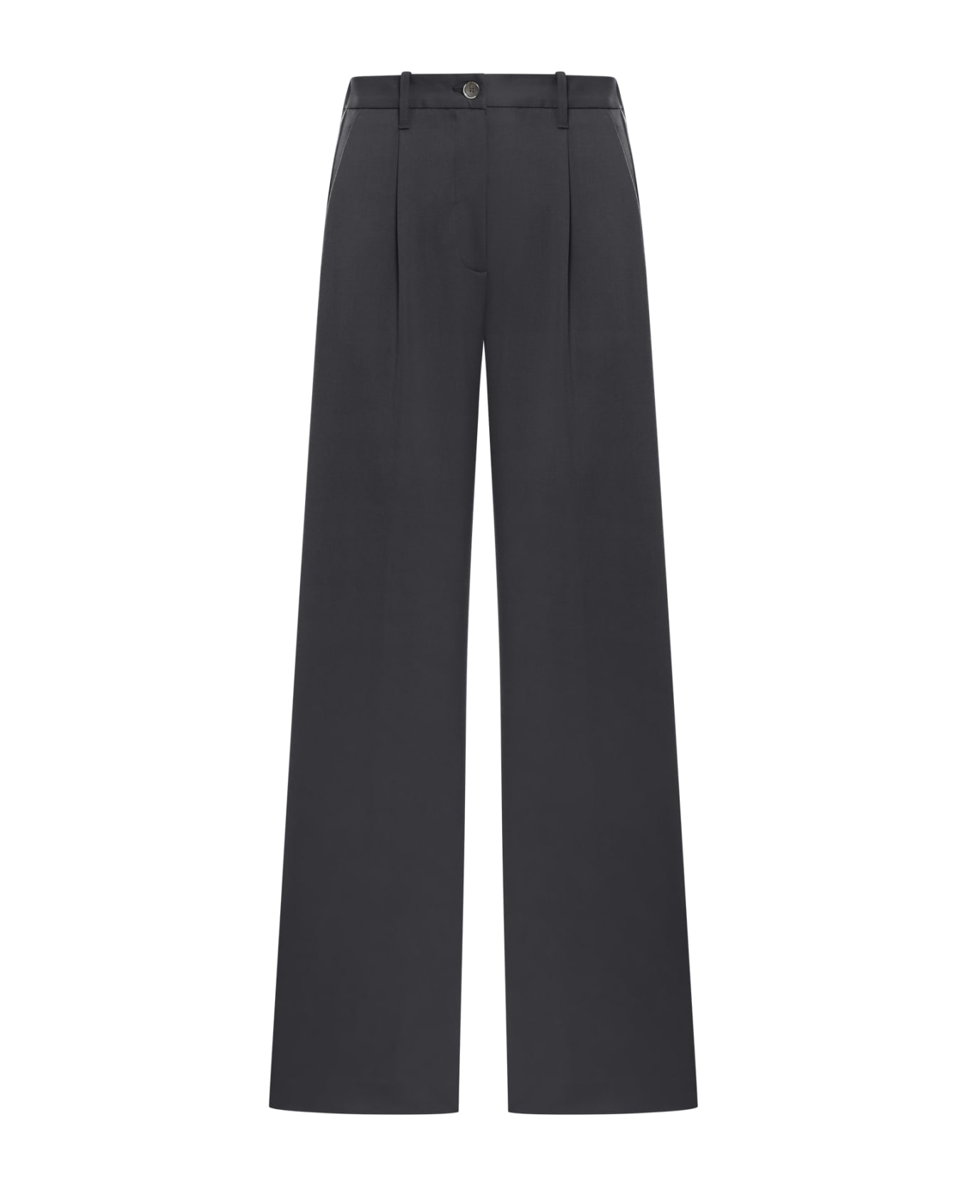 Nine in the Morning Trousers With Pleats - Black