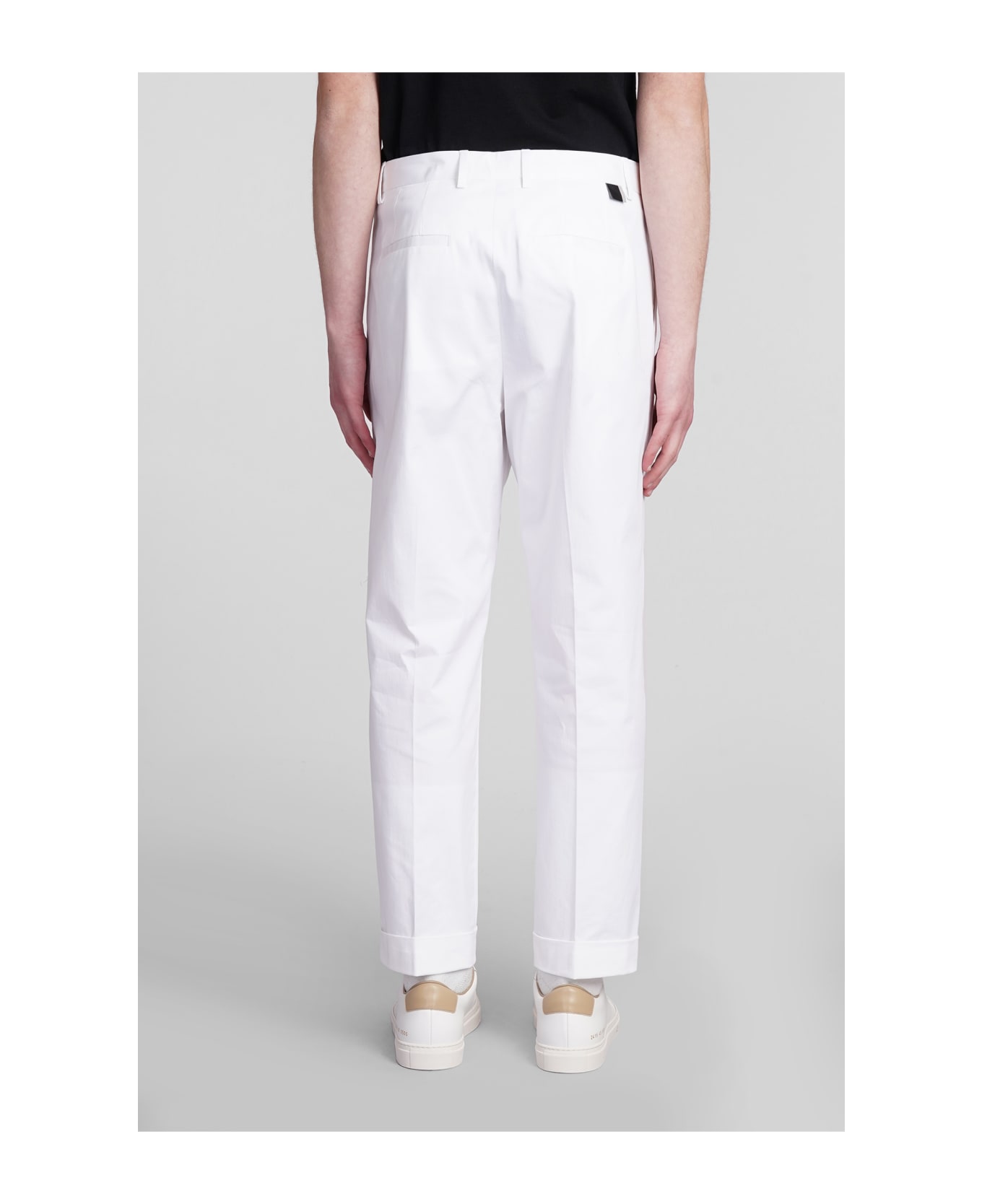 Low Brand Kim Pants In White Cotton - white