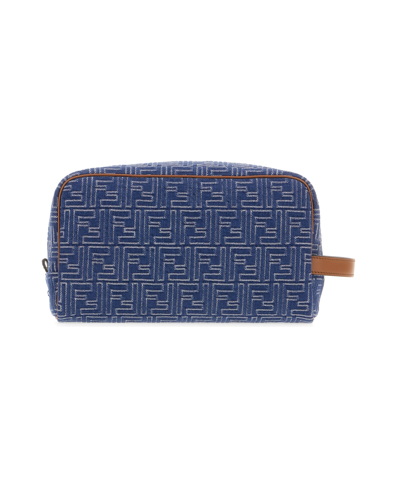 Fendi Embroidered Denim Beauty Case - BLU DENIM