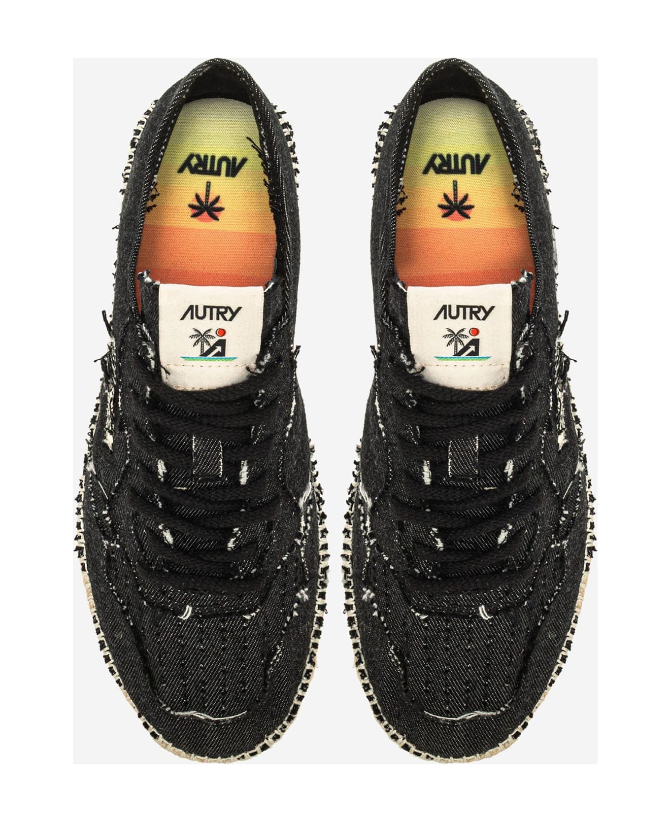 Autry Cotton Sandy Espadrilles - Black