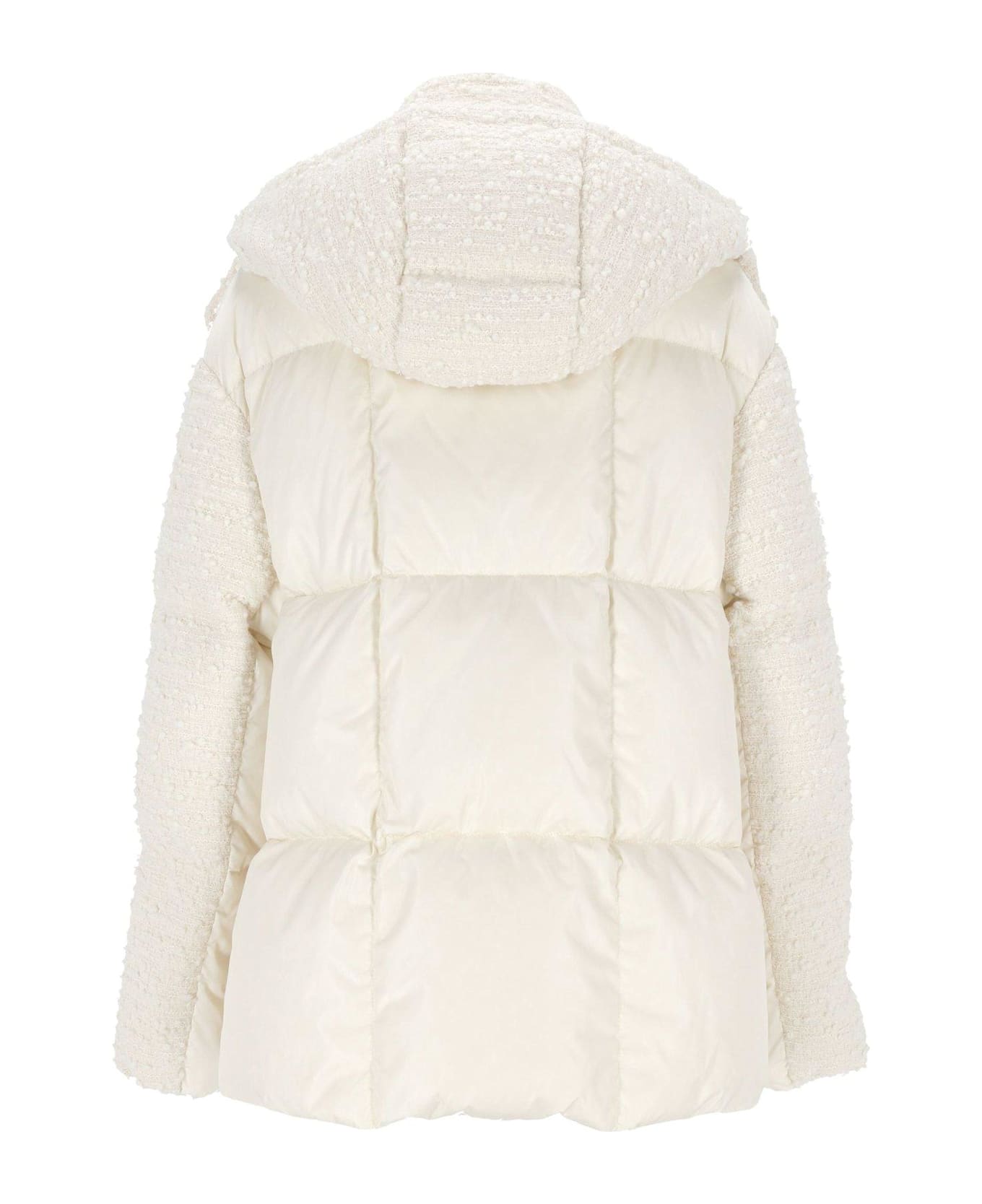 Moncler High-neck Hooded Jacket - Beige