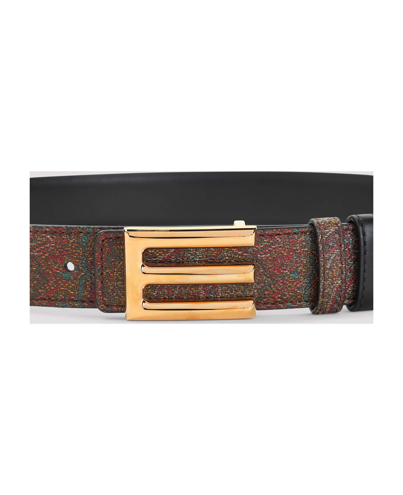 Etro Logo Buckle Belt - Black