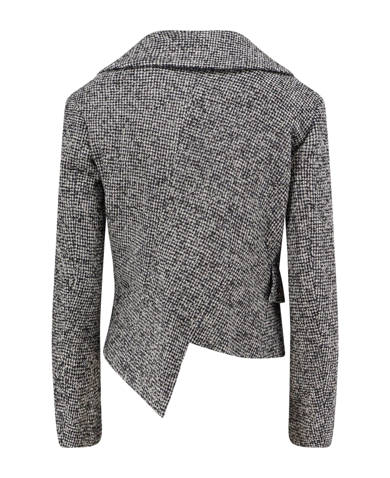 Comme des Garçons Play Wool Asymmetrical Blazer - Blackecru