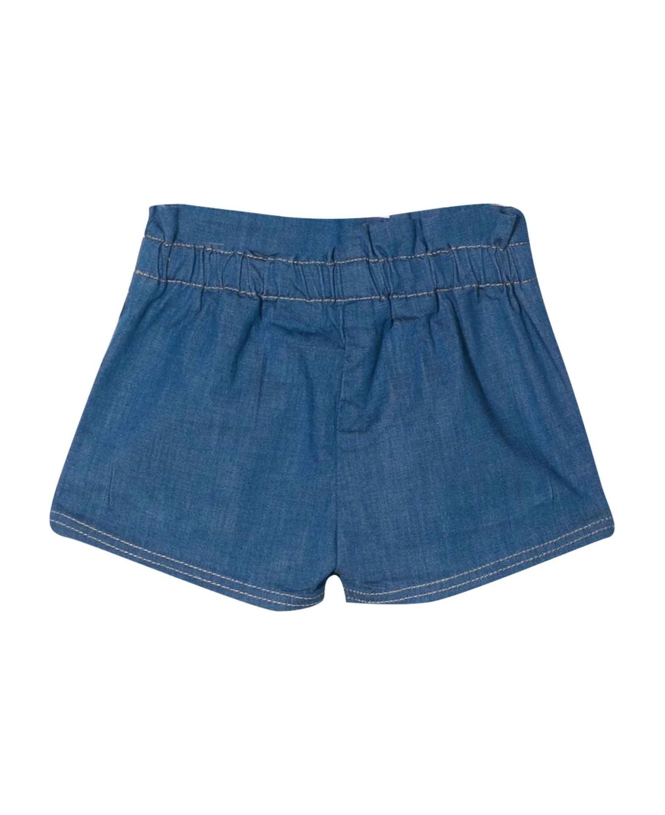 Moncler Denim Shorts Unisex - DENIM BLUE