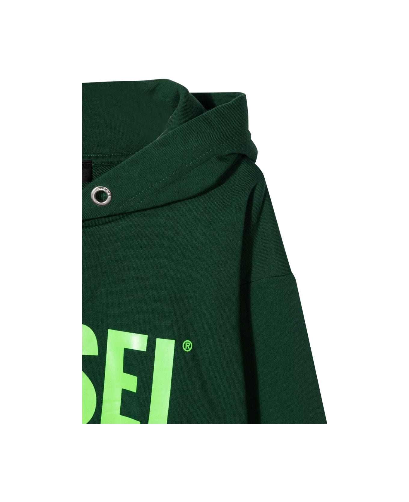 Diesel Logo Over Felpa - GREEN