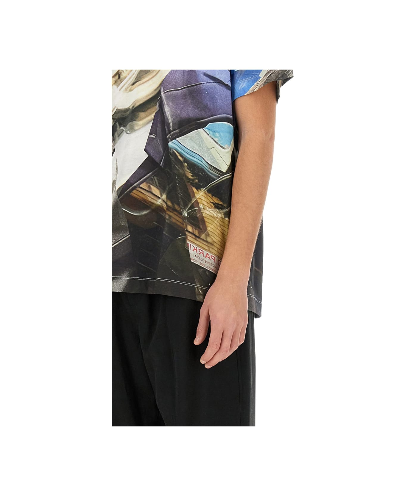 Helmut Lang T-shirt With Print - MULTICOLOUR