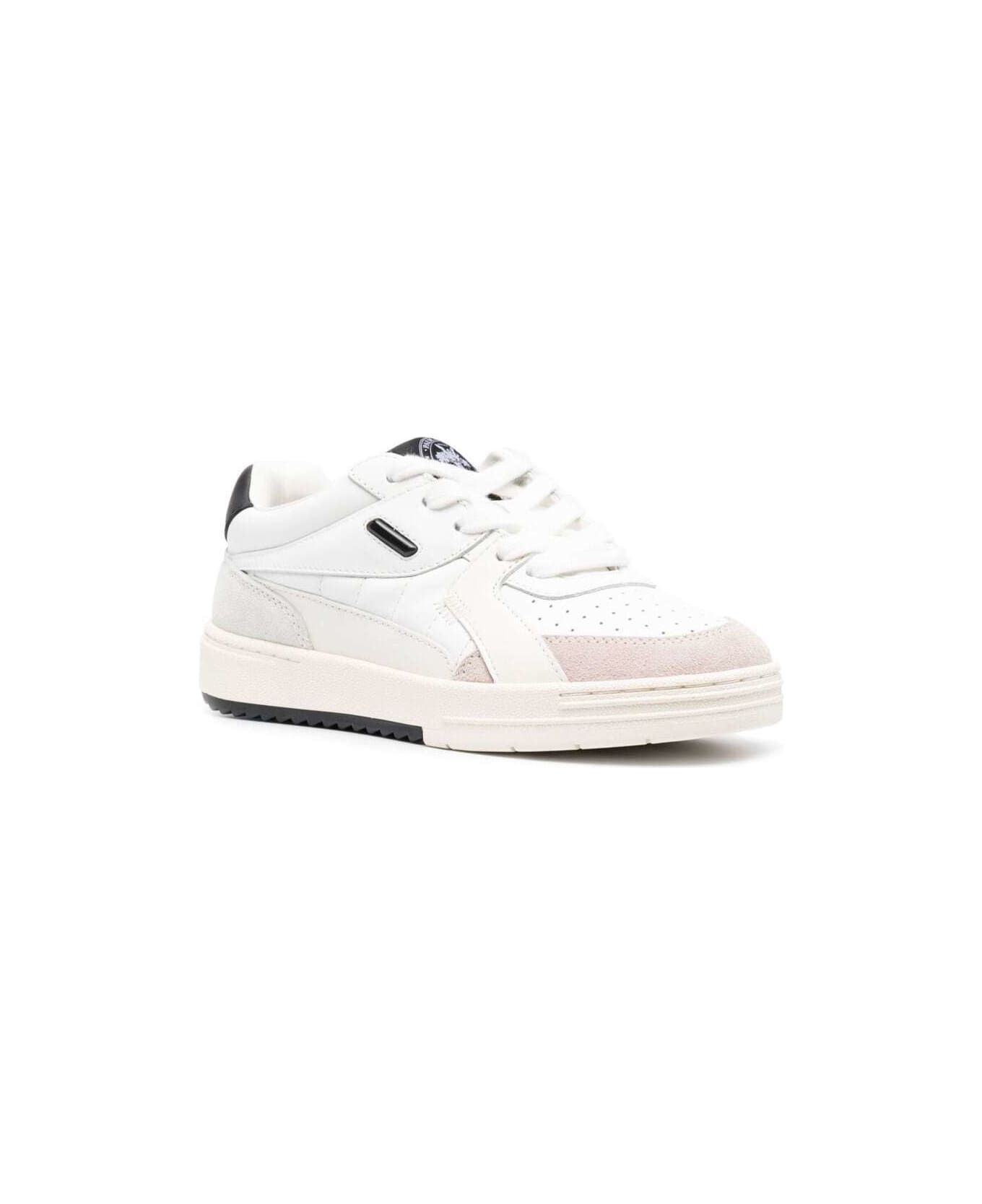 Palm Angels Palm University Low Top Sneakers In White And Black Sneakers Woman - White