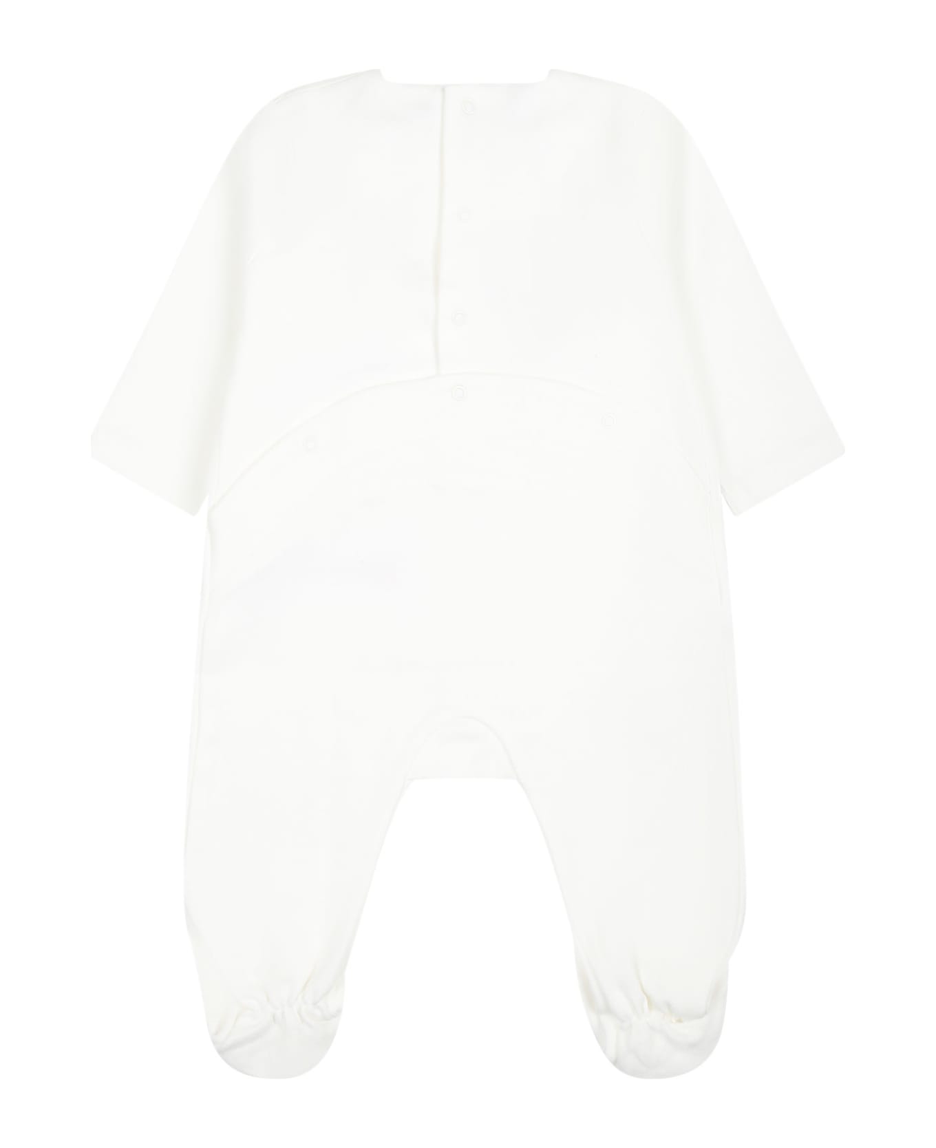 Chloé White Set For Baby Girl With Logo - Bianco
