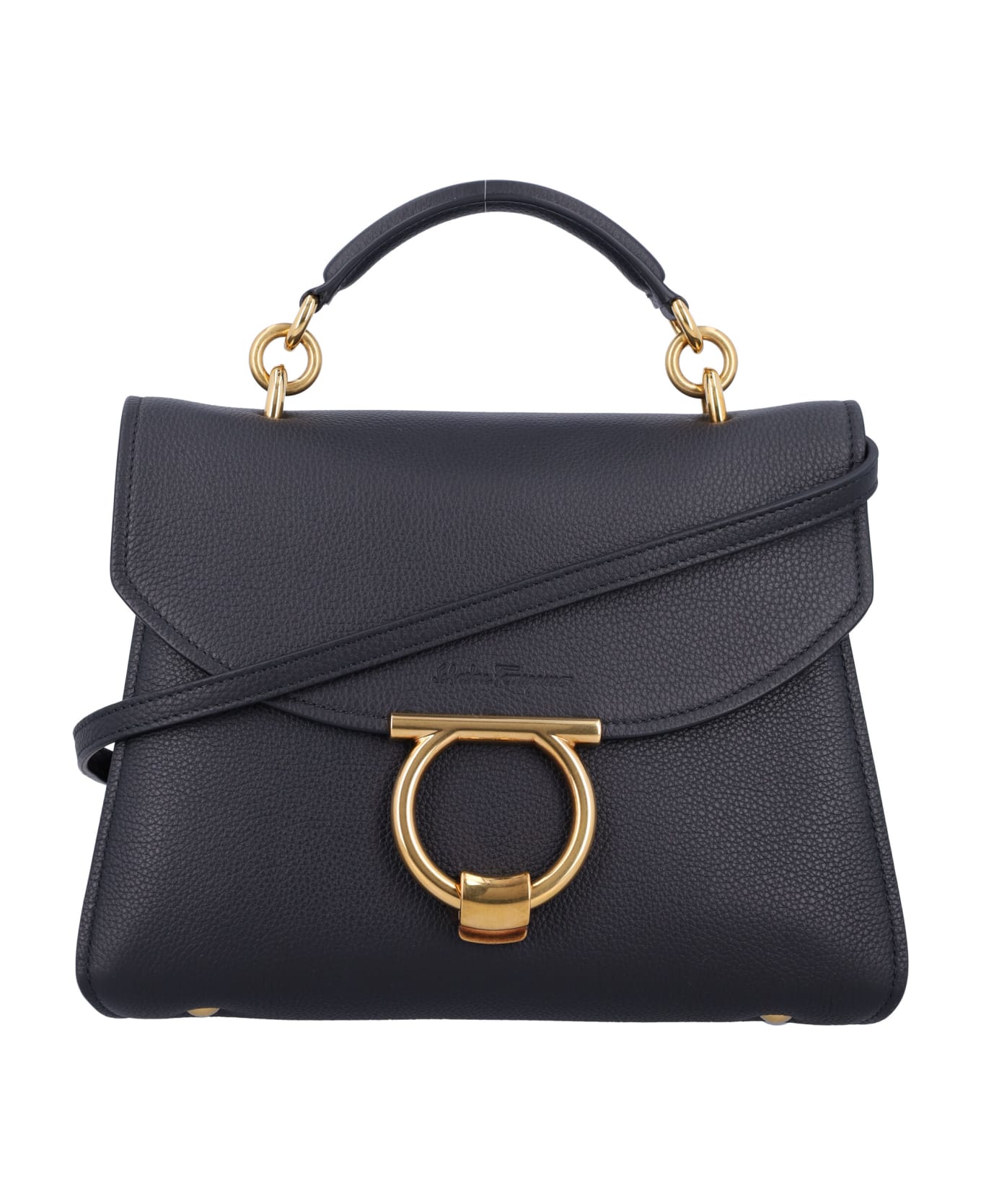 Ferragamo Margot Top Handle Bag - NERO