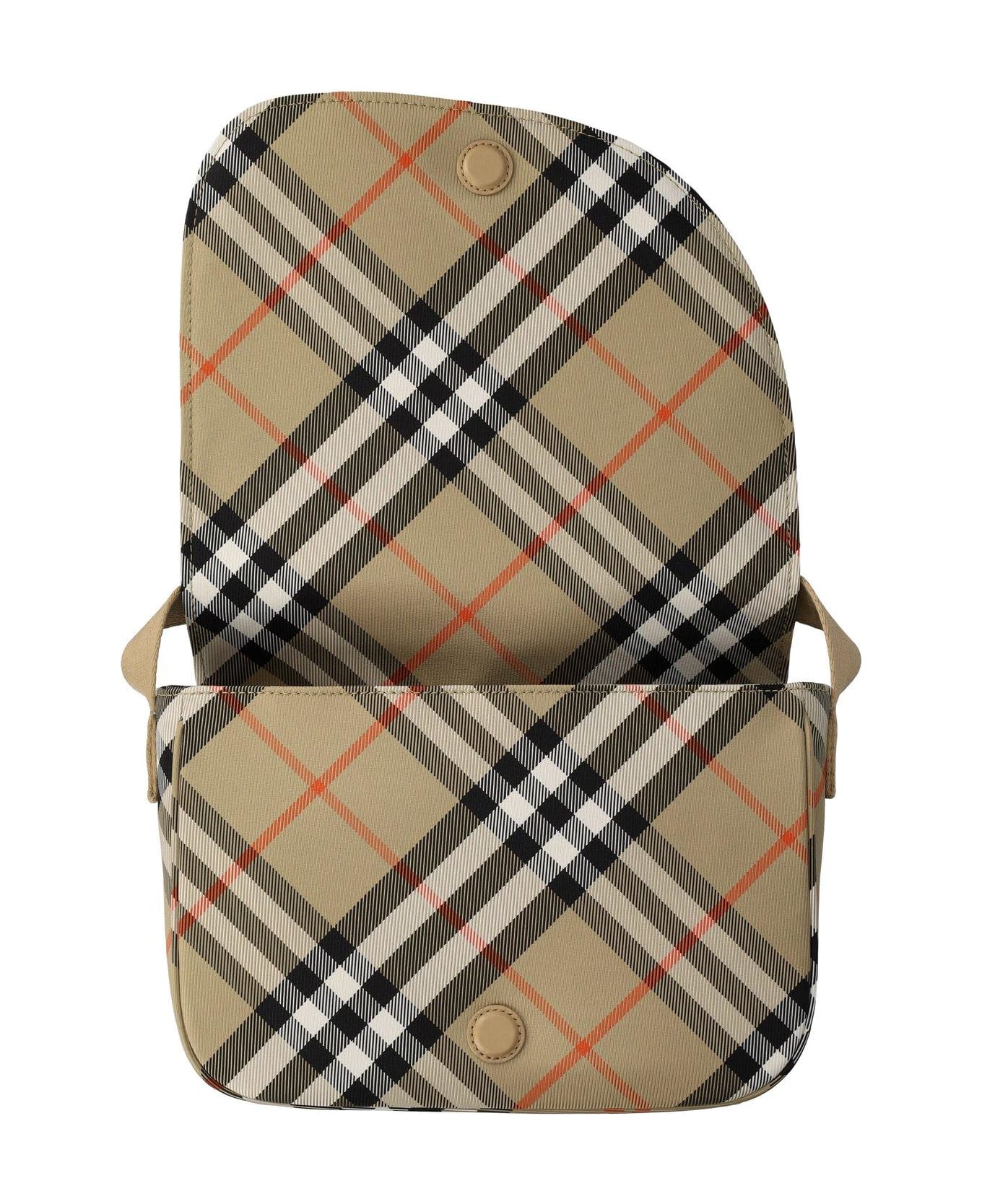 Burberry Vintage Check Foldover-top Messenger Bag - Beige