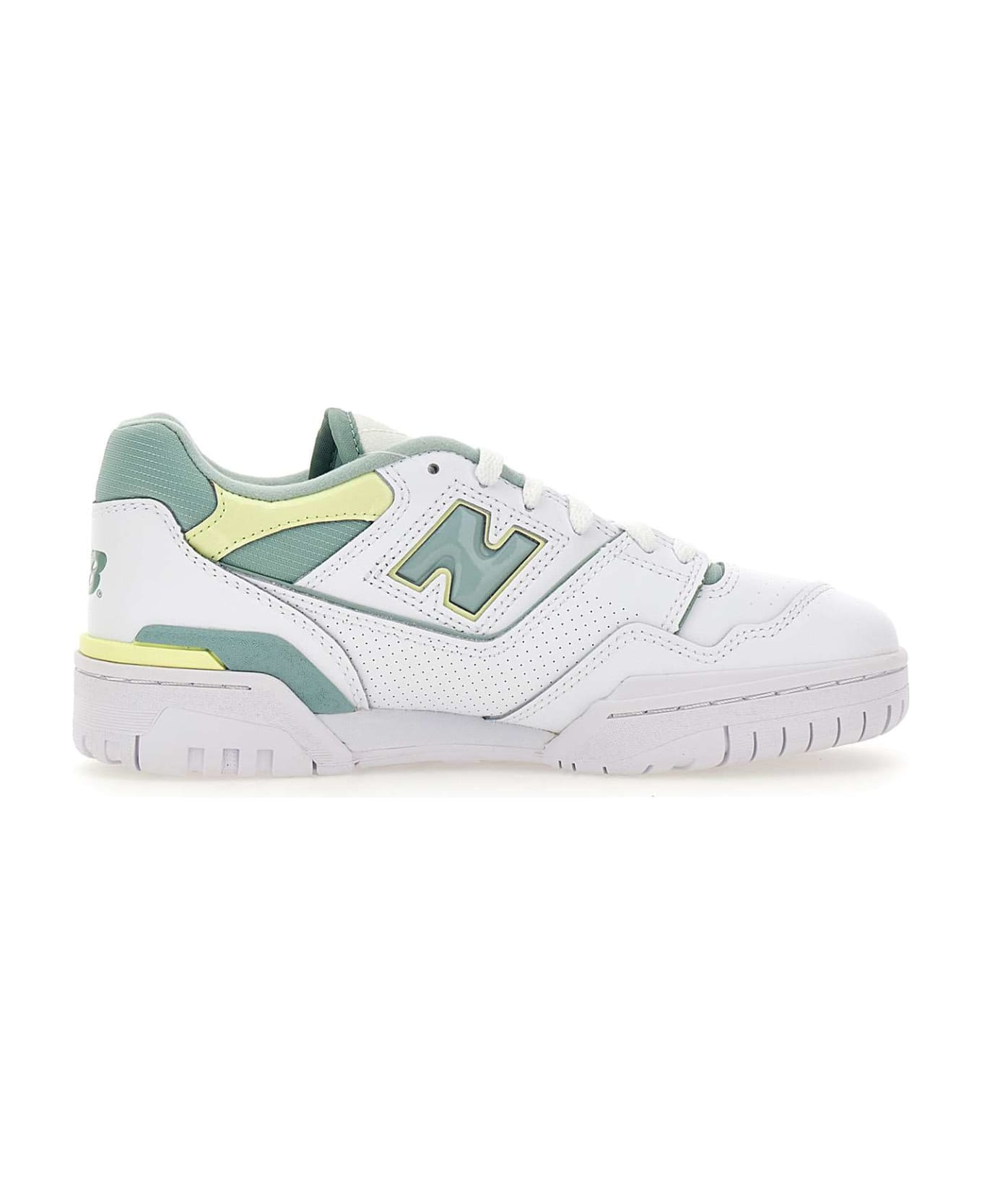 New Balance "bb550" Leather Sneakers - White-grey スニーカー