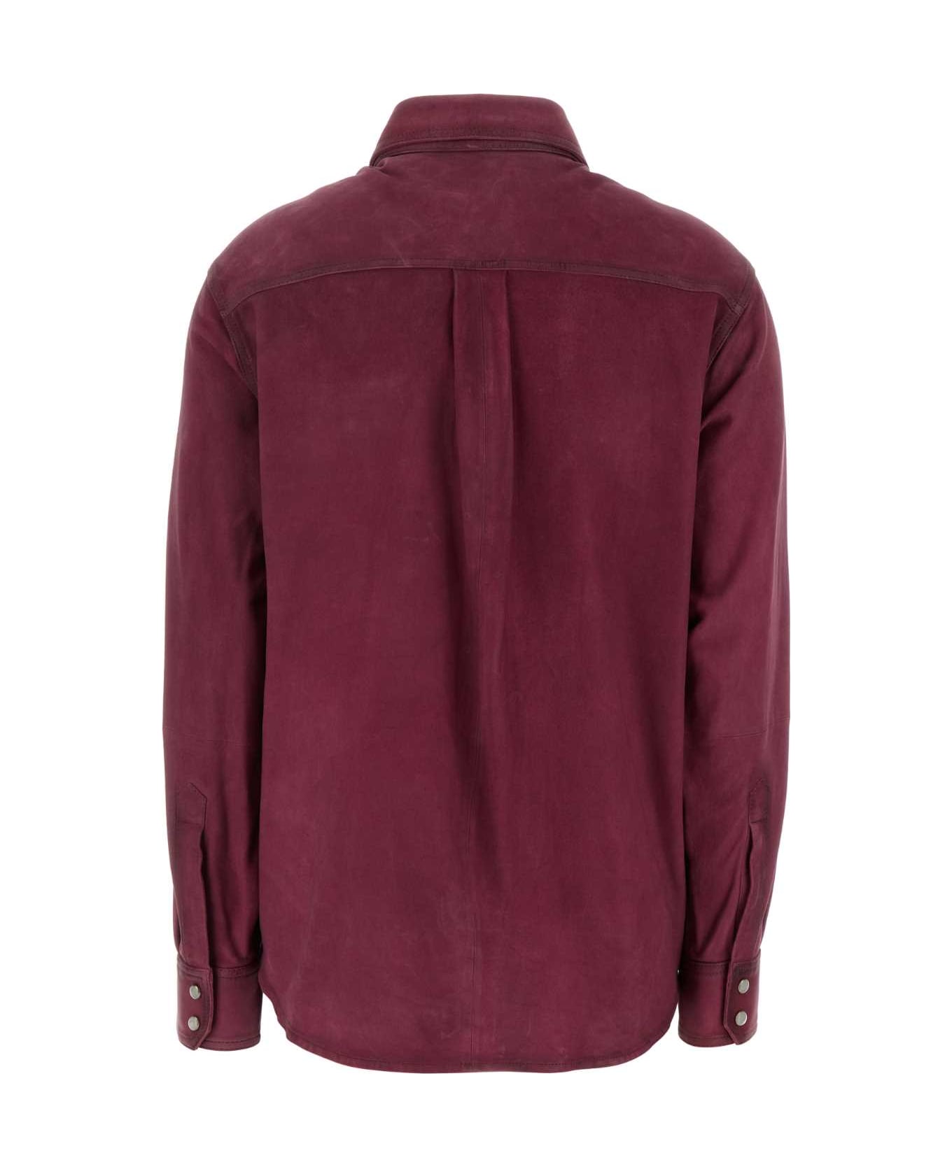 Isabel Marant Fuchsia Suede Danisia Shirt - RASPBERRY