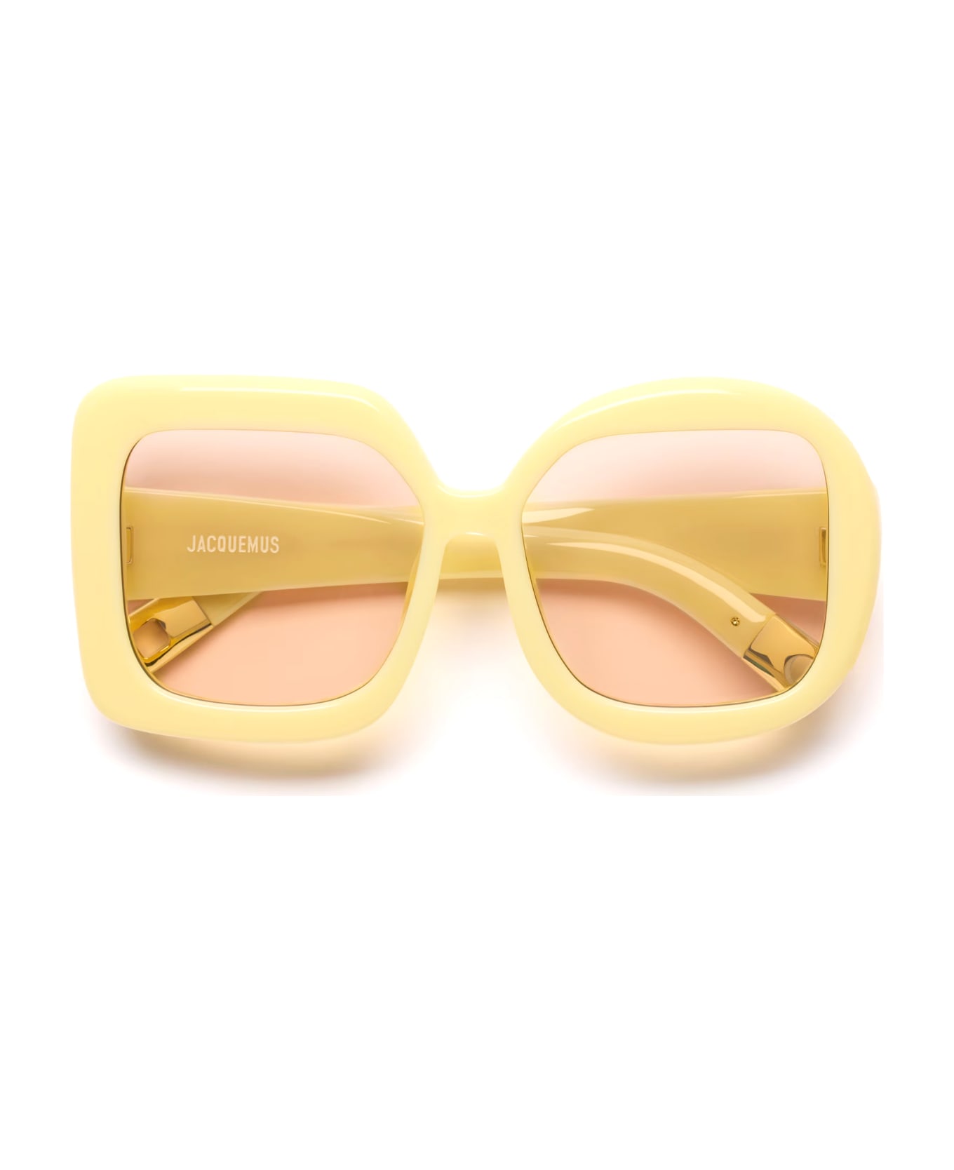 Jacquemus Carre Rond - Pear Sorbet Sunglasses - yellow サングラス