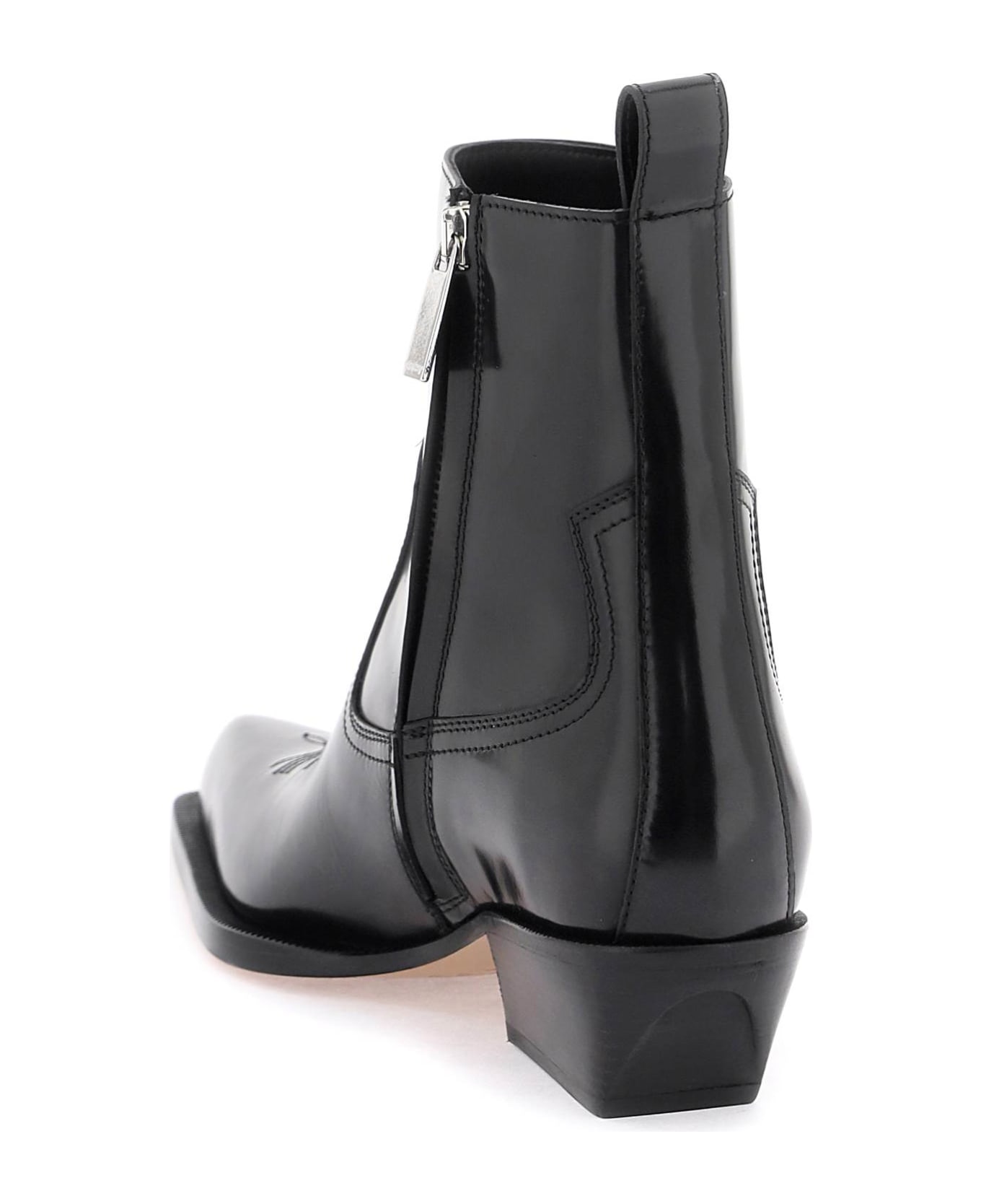 Off-White Western Blade Ankle Boots - BLACK BLACK (Black)