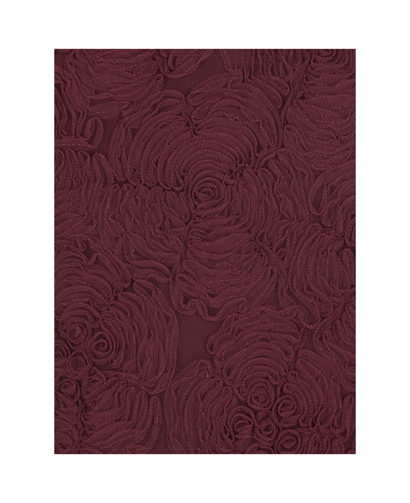 Rotate by Birger Christensen Bordeaux Crewneck Sleeveless Maxi Dress With All-over Floral Embroidery In Tech Fabric Woman - Bordeaux