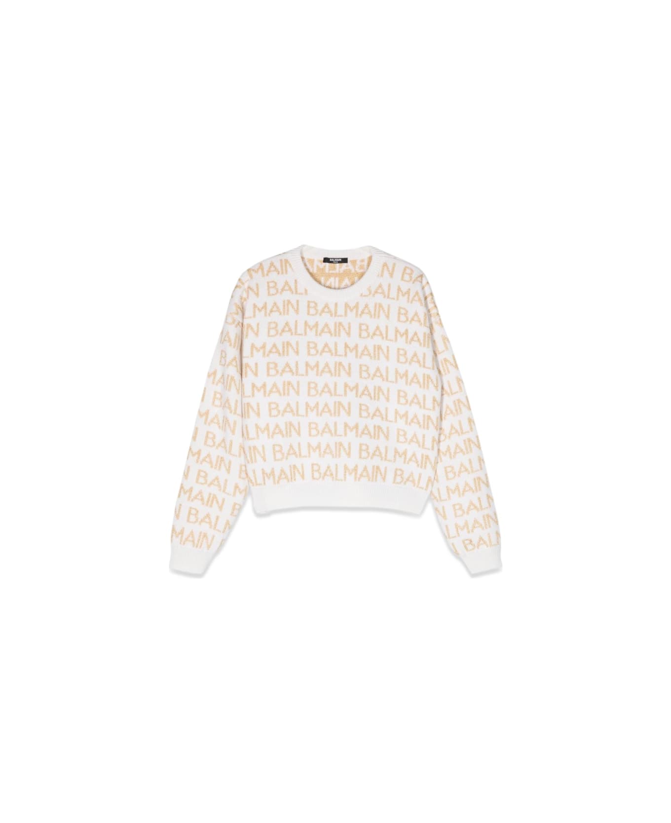 Balmain Allover Logo Crewneck Sweater - MULTICOLOUR