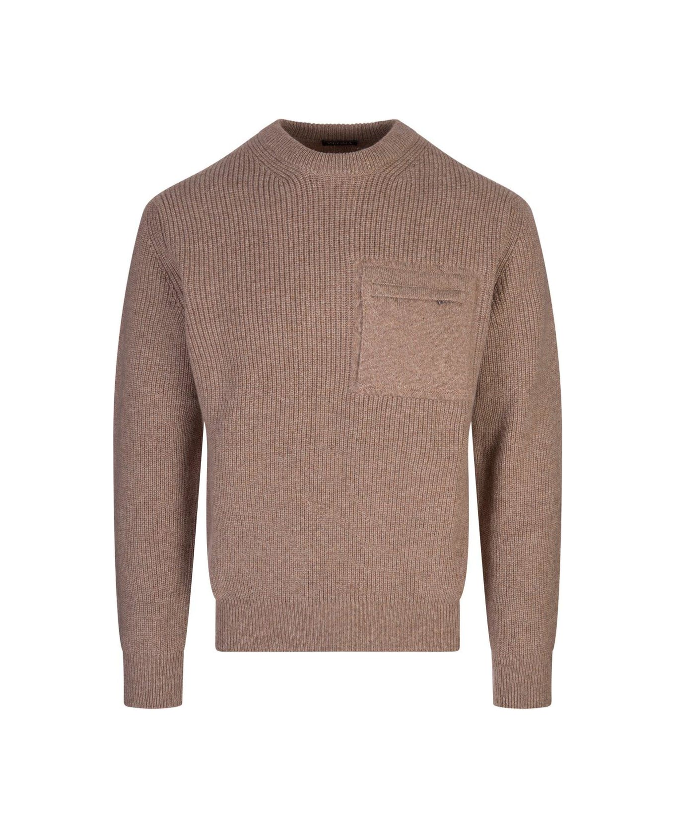 Zegna Crewneck Knitted Jumper - Black