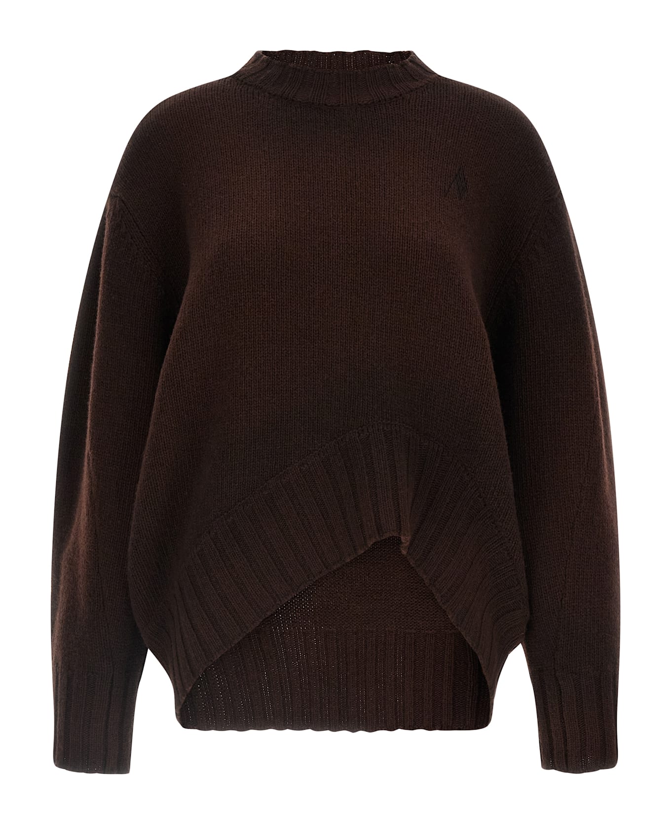 The Attico Logo Embroidery Sweater - Brown