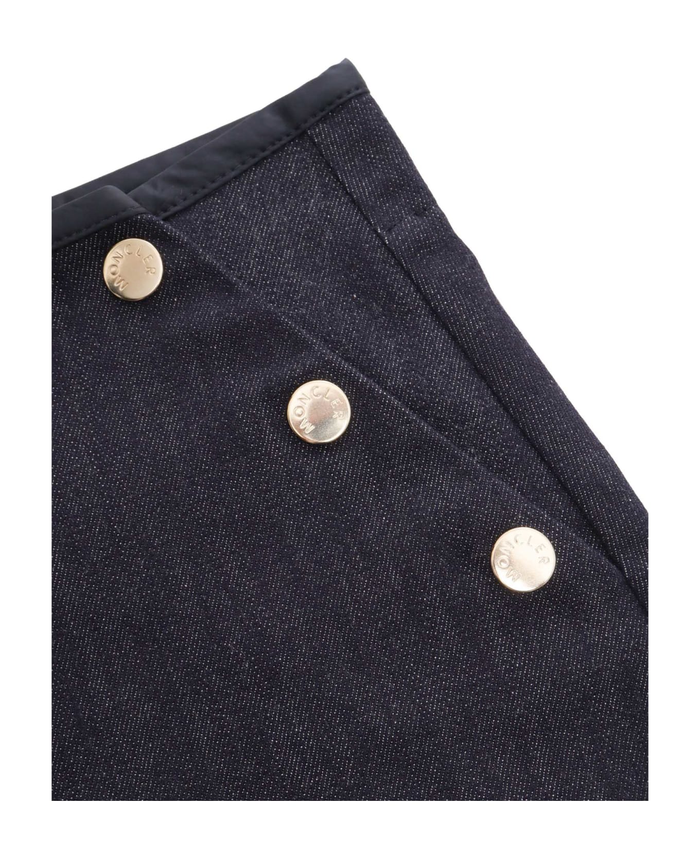 Moncler Blue Skirt With Buttons - BLUE ボトムス