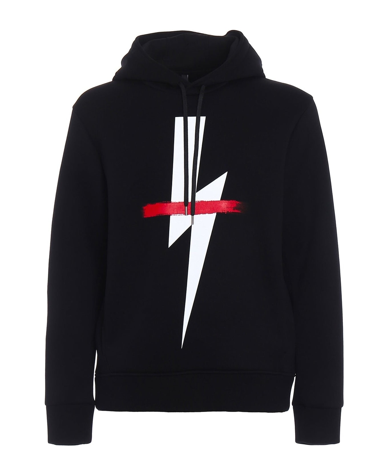 Neil Barrett Logo Hooded Sweatshirt - Black