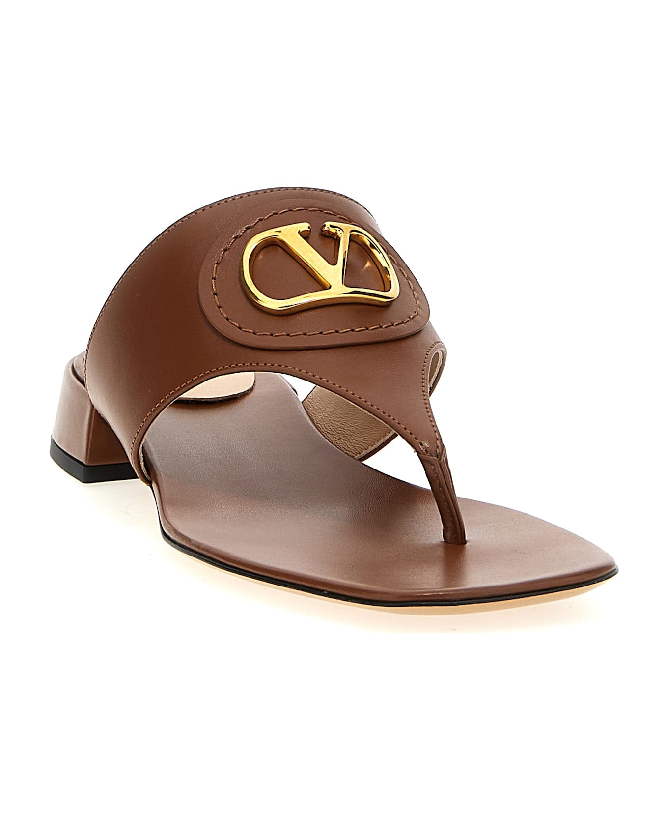 Valentino Garavani Vlogo Signature Sandals - Brown