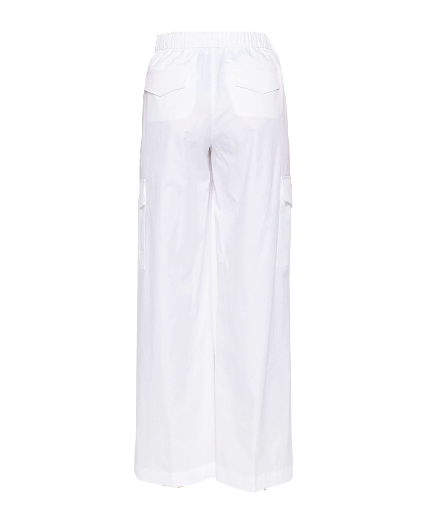 Peserico White Stretch-cotton Trousers - White